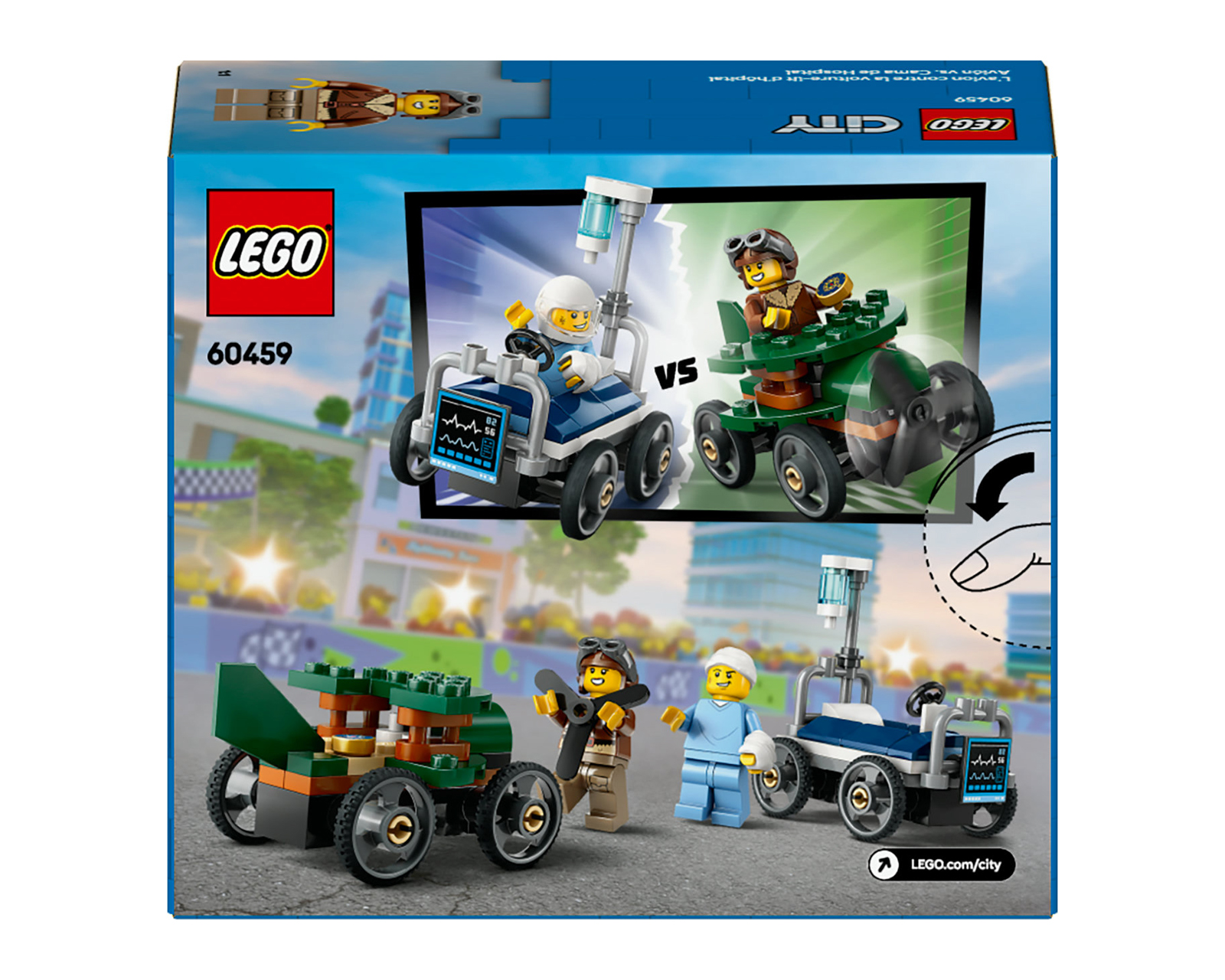 Foto 9 | Foto 9 | LEGO City: Pack de Coches de Carreras Avión vs Cama de Hospital