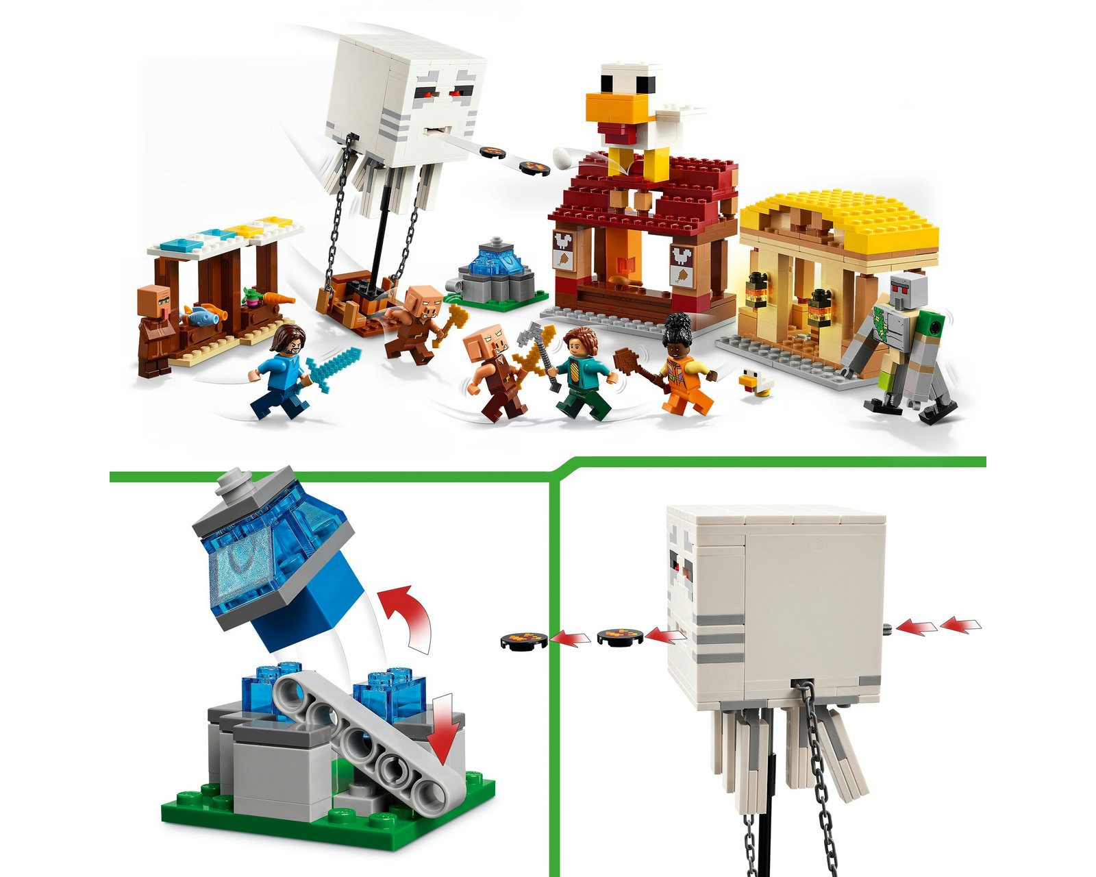 Foto 8 pulgar | Foto 7 | LEGO Minecraft El Ataque a la Aldea del Globo de Ghast