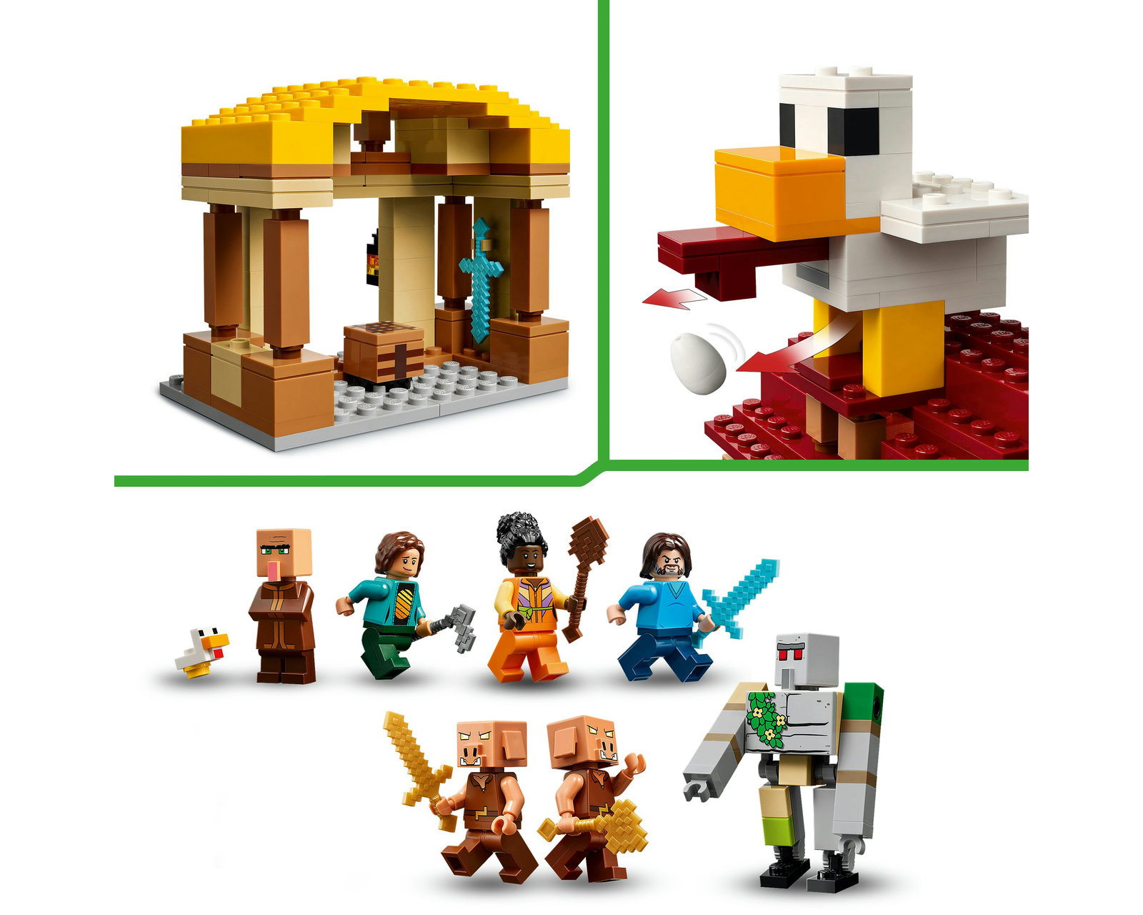Foto 9 pulgar | Foto 8 | LEGO Minecraft El Ataque a la Aldea del Globo de Ghast