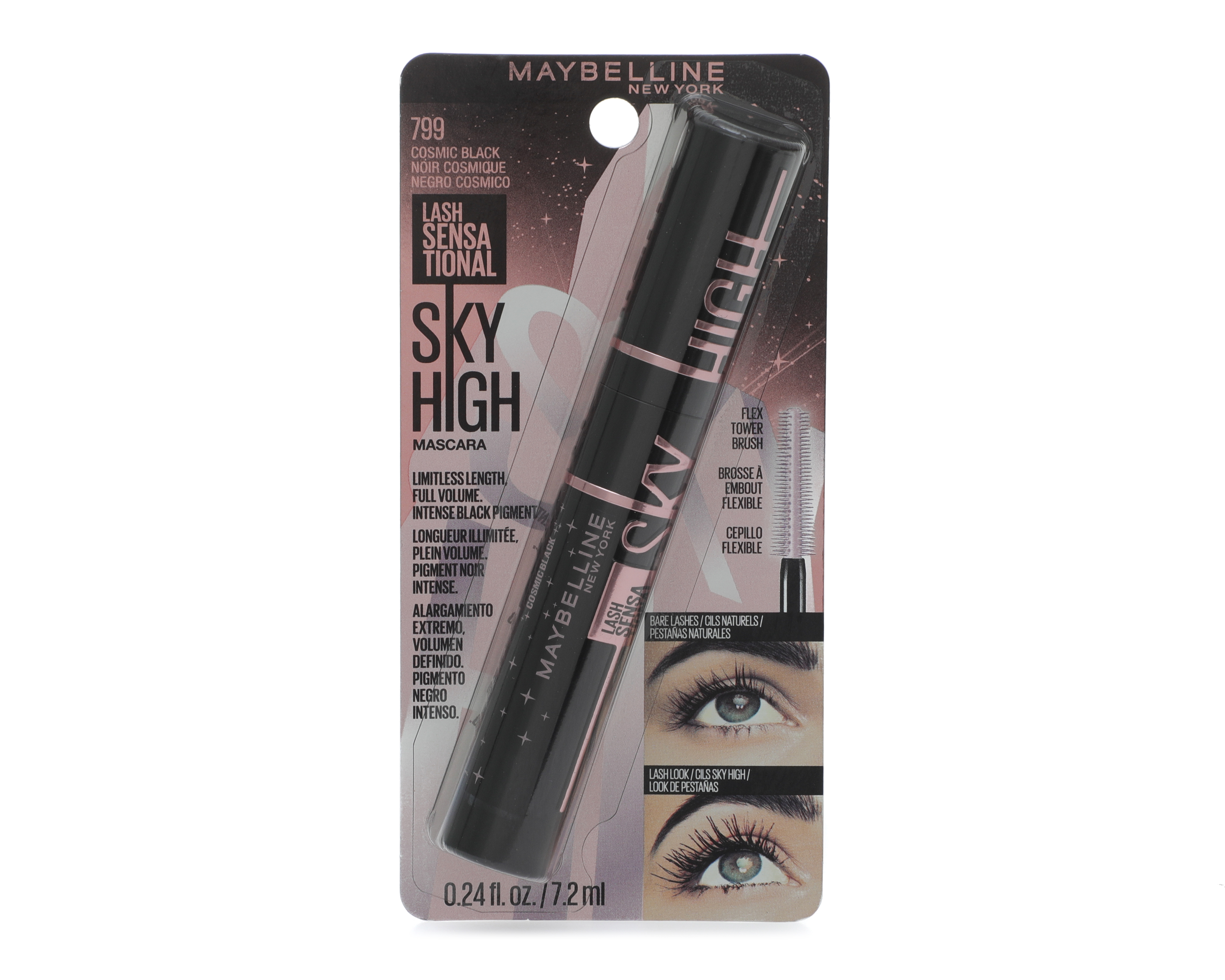 Foto 2 pulgar | Foto 1 | Máscara para Pestañas Maybelline Sky High Cosmic Black 7.2 ml