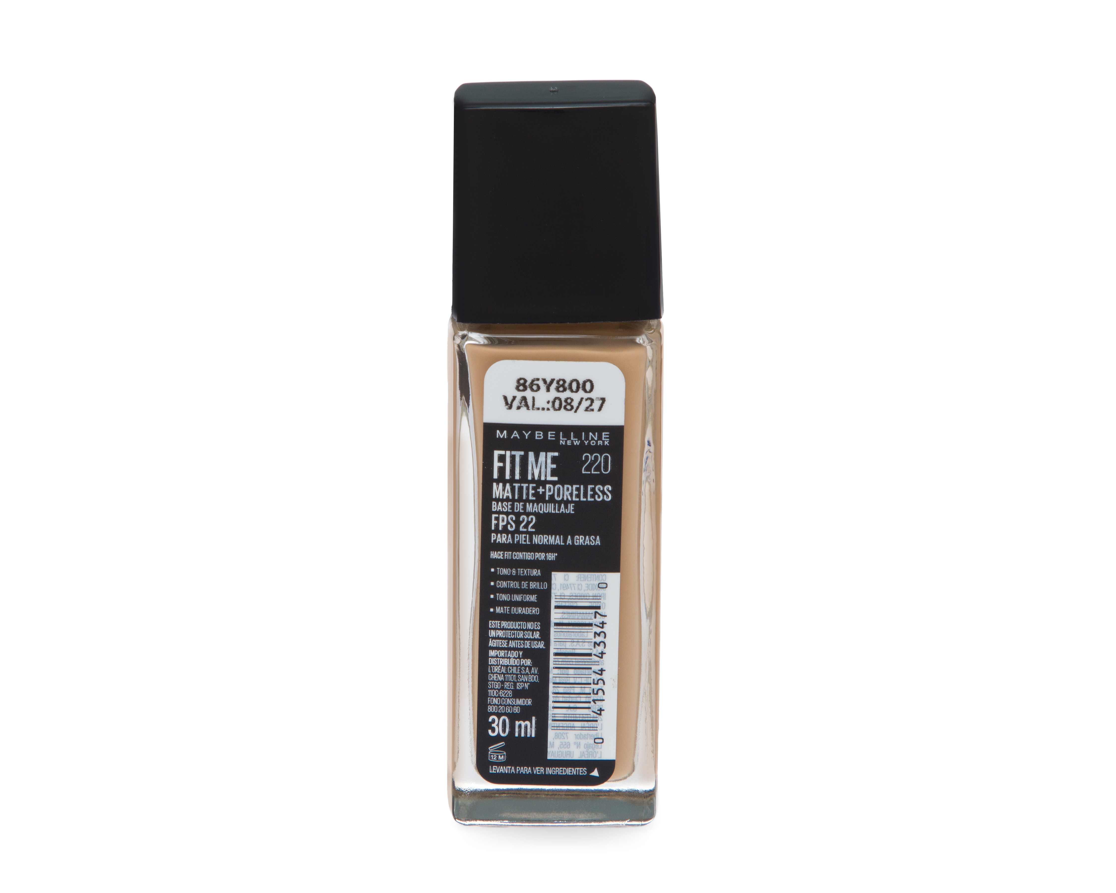 Foto 3 pulgar | Foto 2 | Base de Maquillaje Maybelline Fit Me Matte + Poreless 220 Natural Beige 30 ml