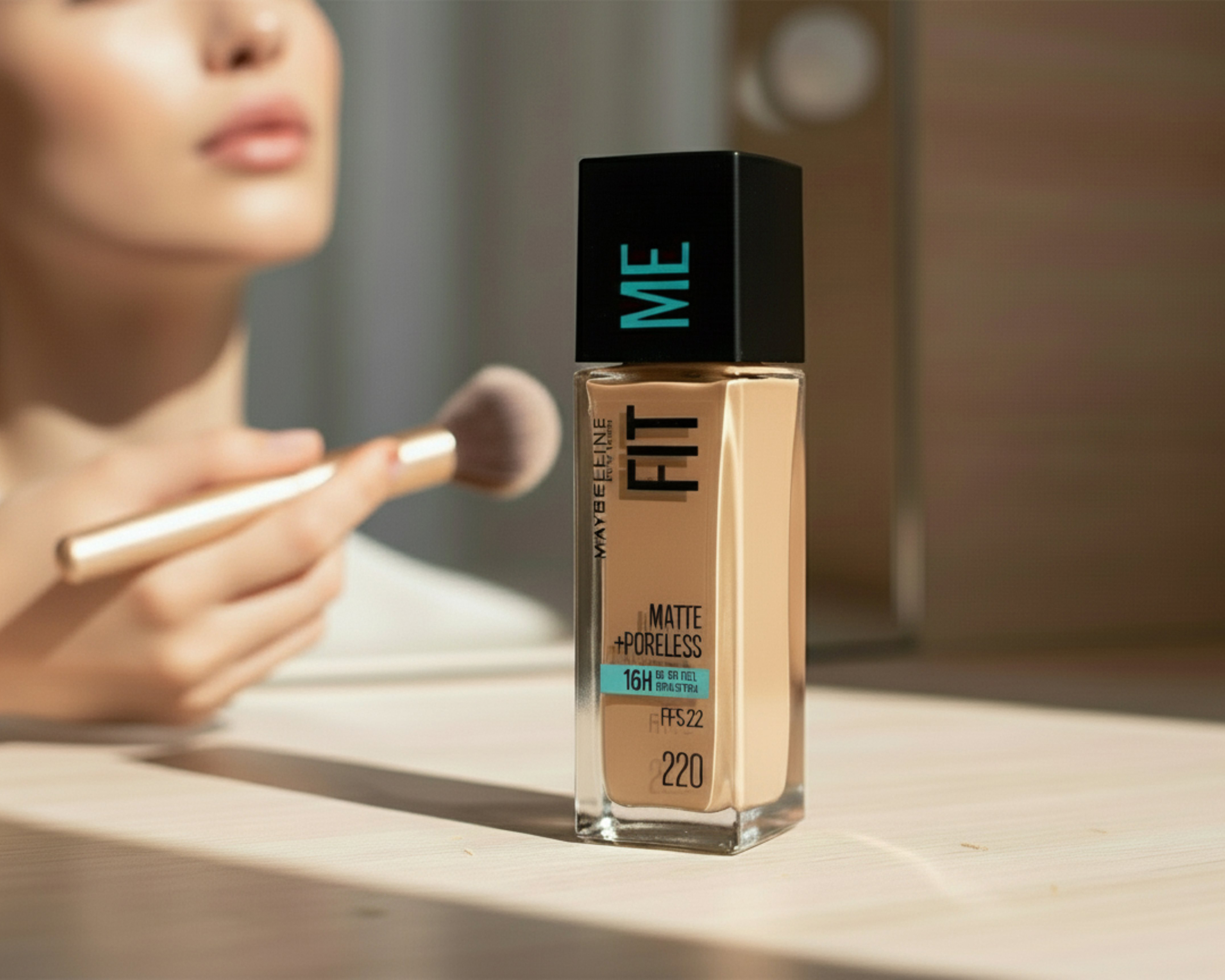 Foto 5 pulgar | Foto 4 | Base de Maquillaje Maybelline Fit Me Matte + Poreless 220 Natural Beige 30 ml
