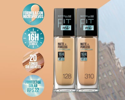 Foto 5 | Foto 6 | Base de Maquillaje Maybelline Fit Me Matte + Poreless 128 Warm Nude 30 ml