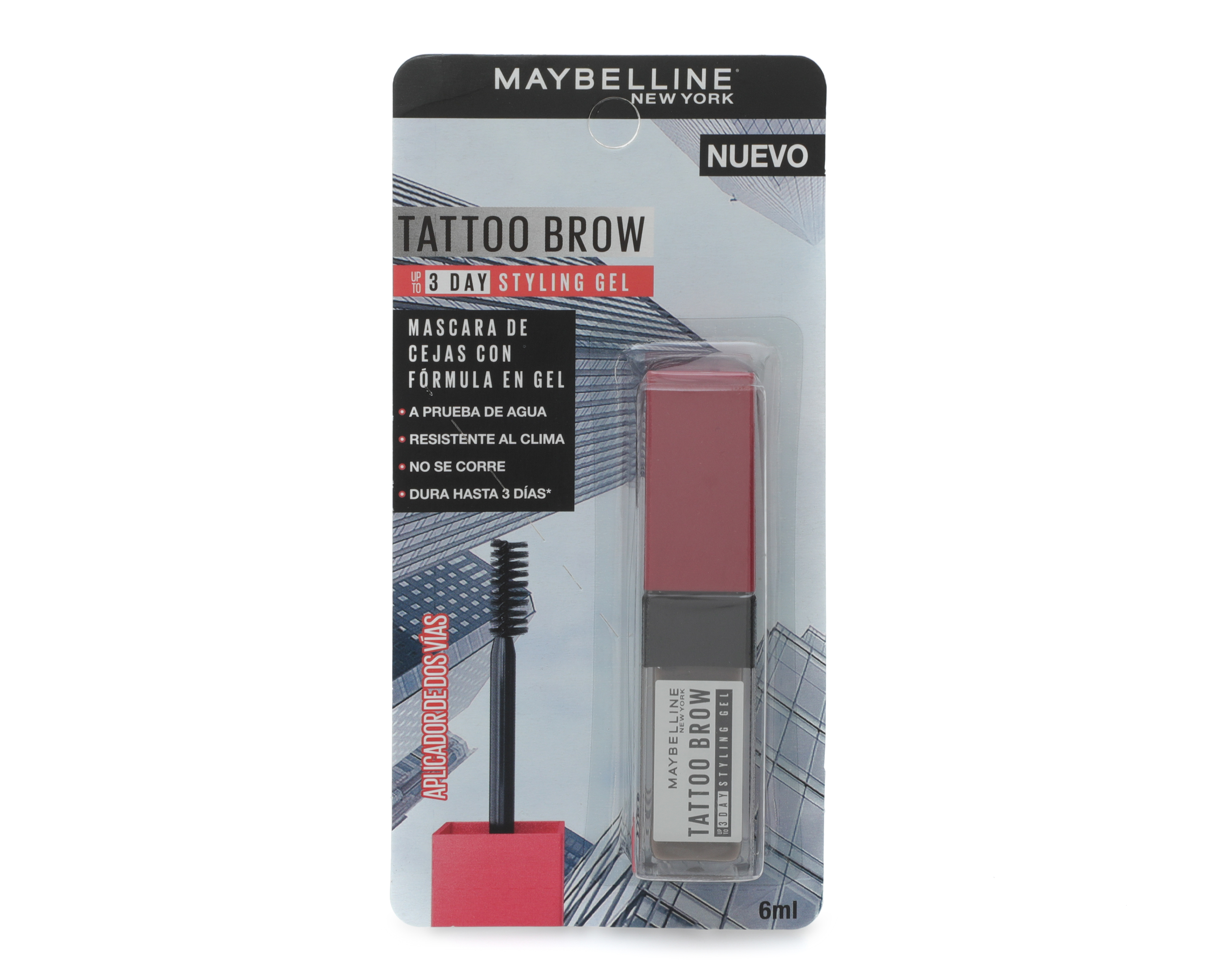 Foto 3 pulgar | Foto 2 | Estilizador de Cejas Maybelline Tattoo Brow Gel 3D Medium Brown 6 ml