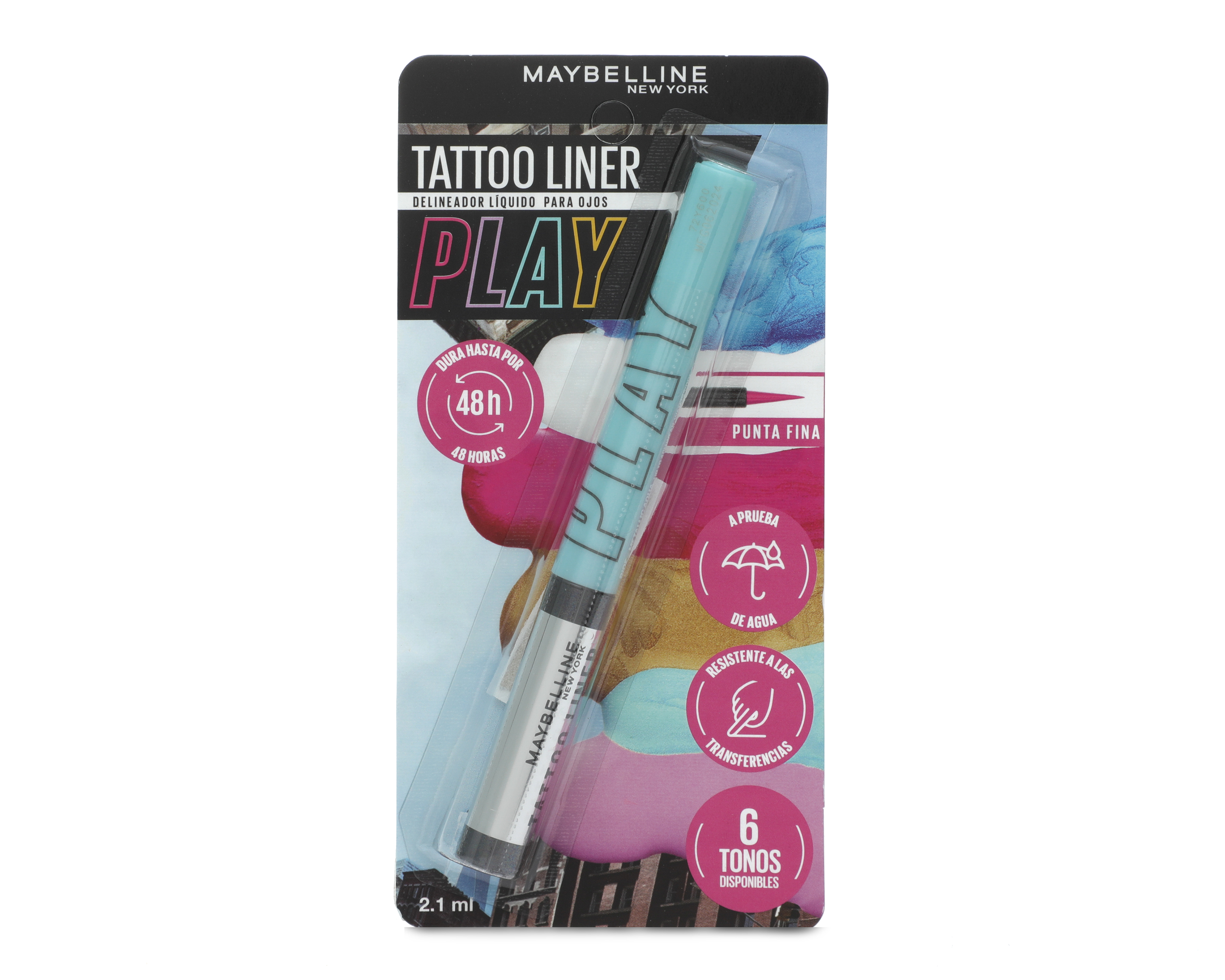 Delineador para Ojos Maybelline Tattoo Liner Play Azul 2.1 ml