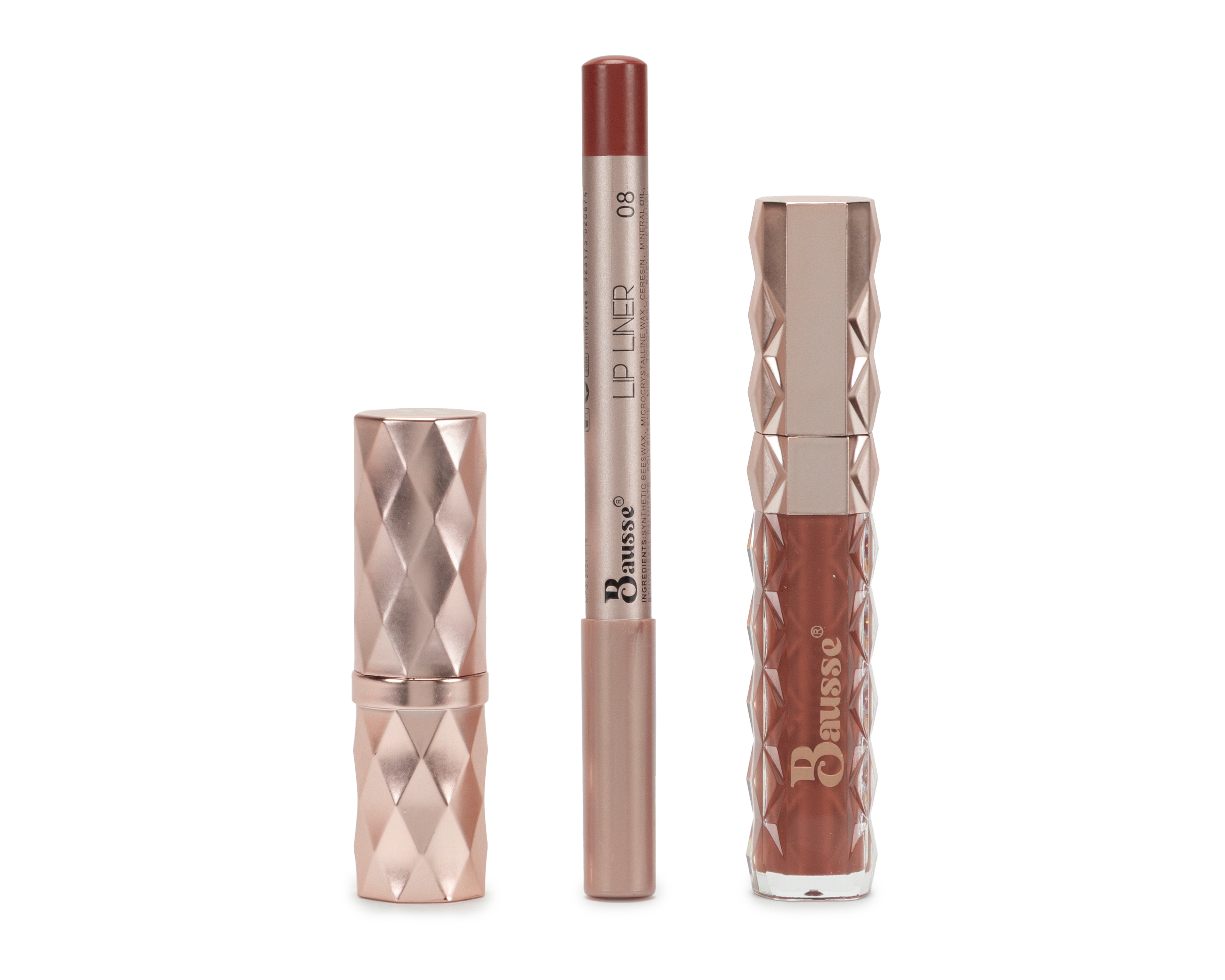 Foto 4 pulgar | Foto 3 | Kit de Maquillaje para Labios Báusse Glam Lips 3 Piezas