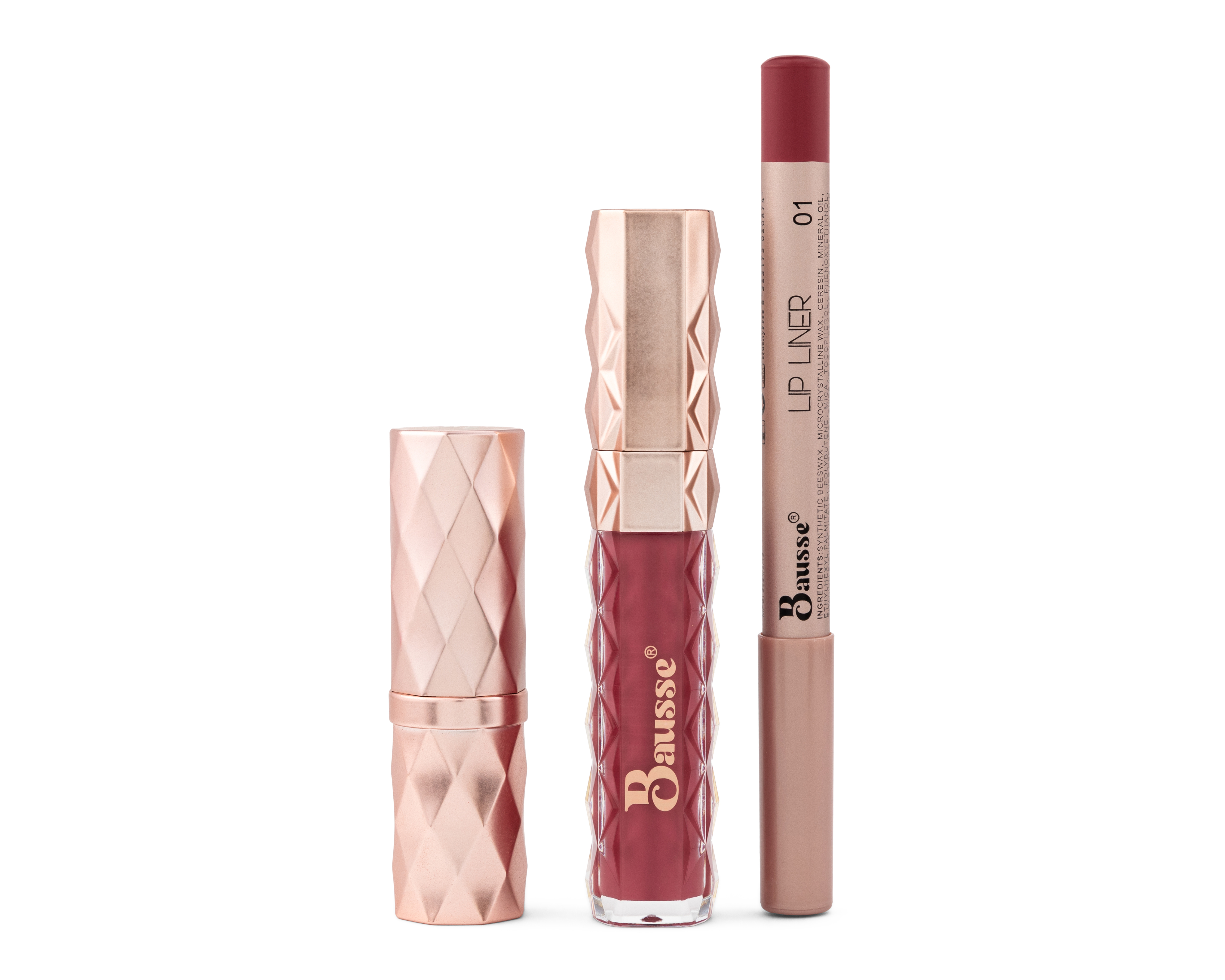 Kit de Maquillaje para Labios Báusse Glam Lips 3 Piezas