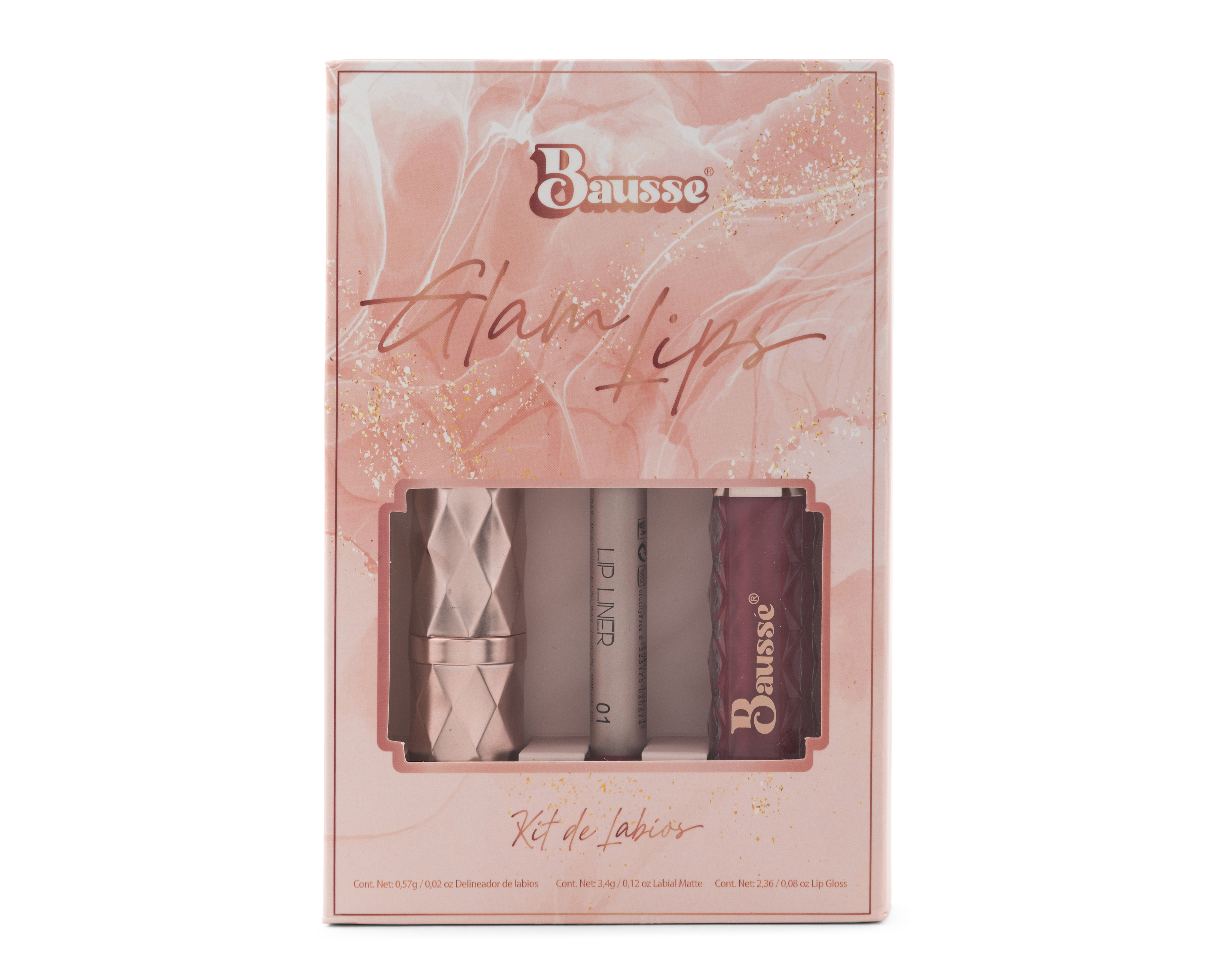 Foto 3 pulgar | Foto 2 | Kit de Maquillaje para Labios Báusse Glam Lips 3 Piezas