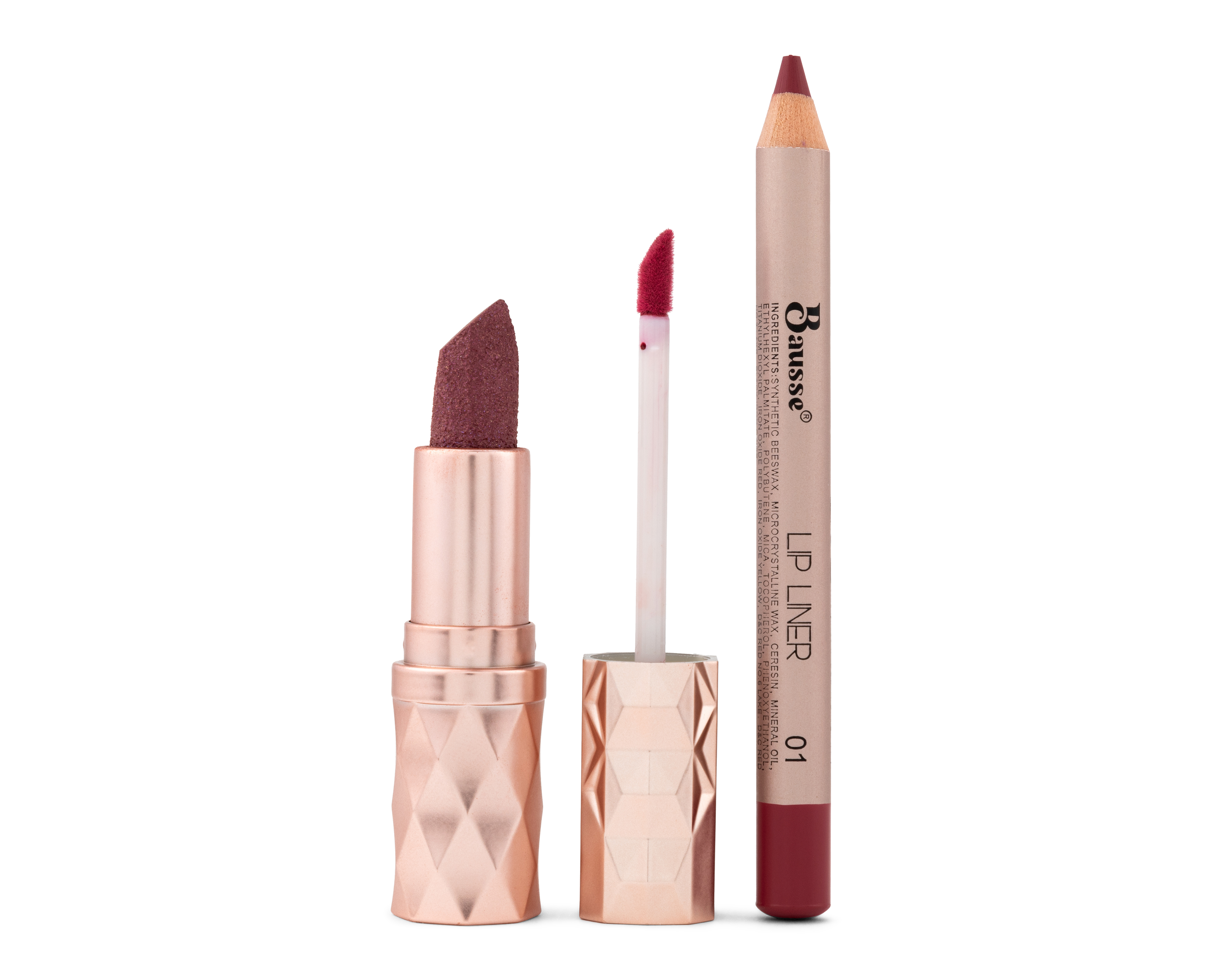 Foto 5 pulgar | Foto 4 | Kit de Maquillaje para Labios Báusse Glam Lips 3 Piezas