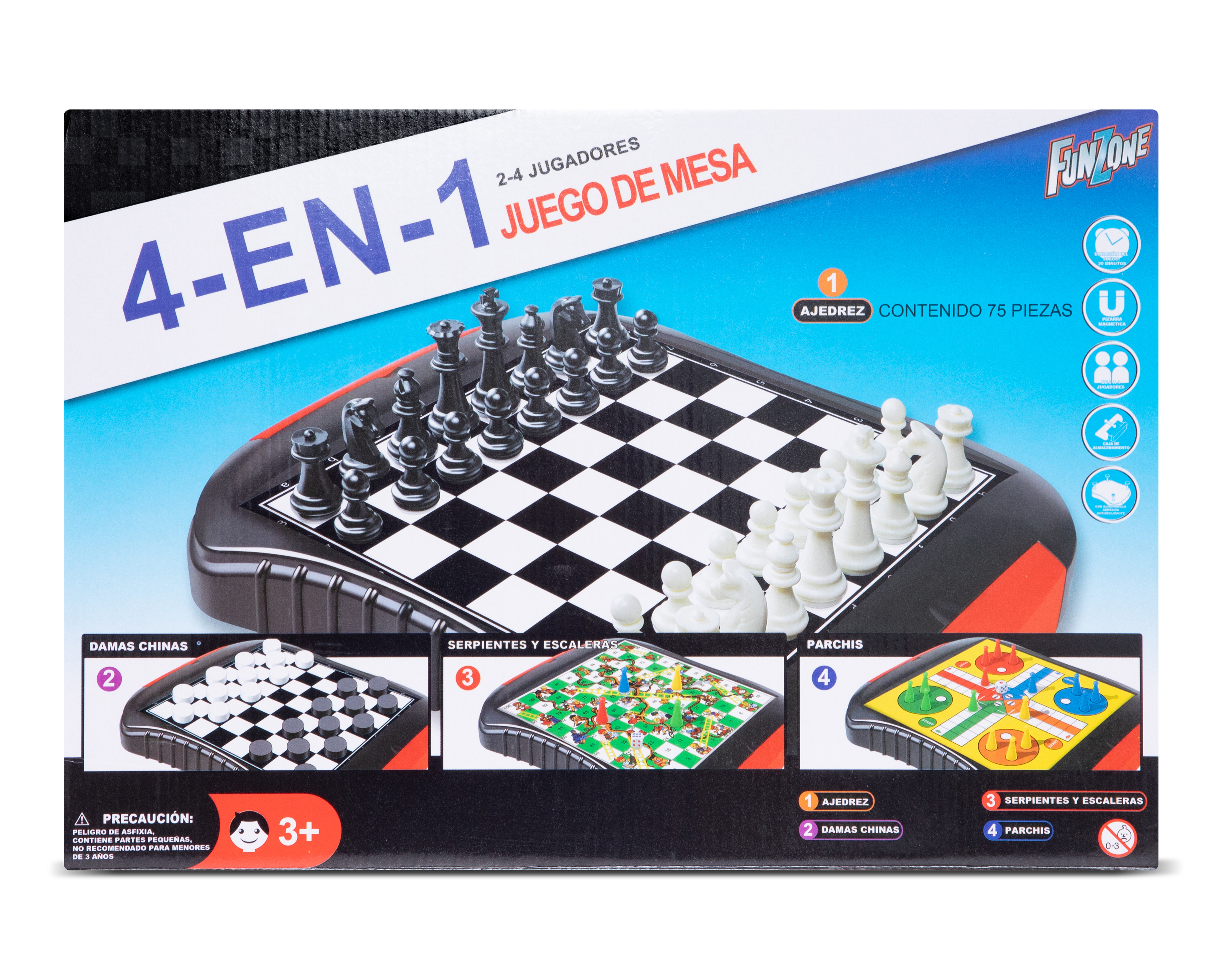 Foto 1 | Foto 1 | Juego de Mesa 4 en 1 Funzone