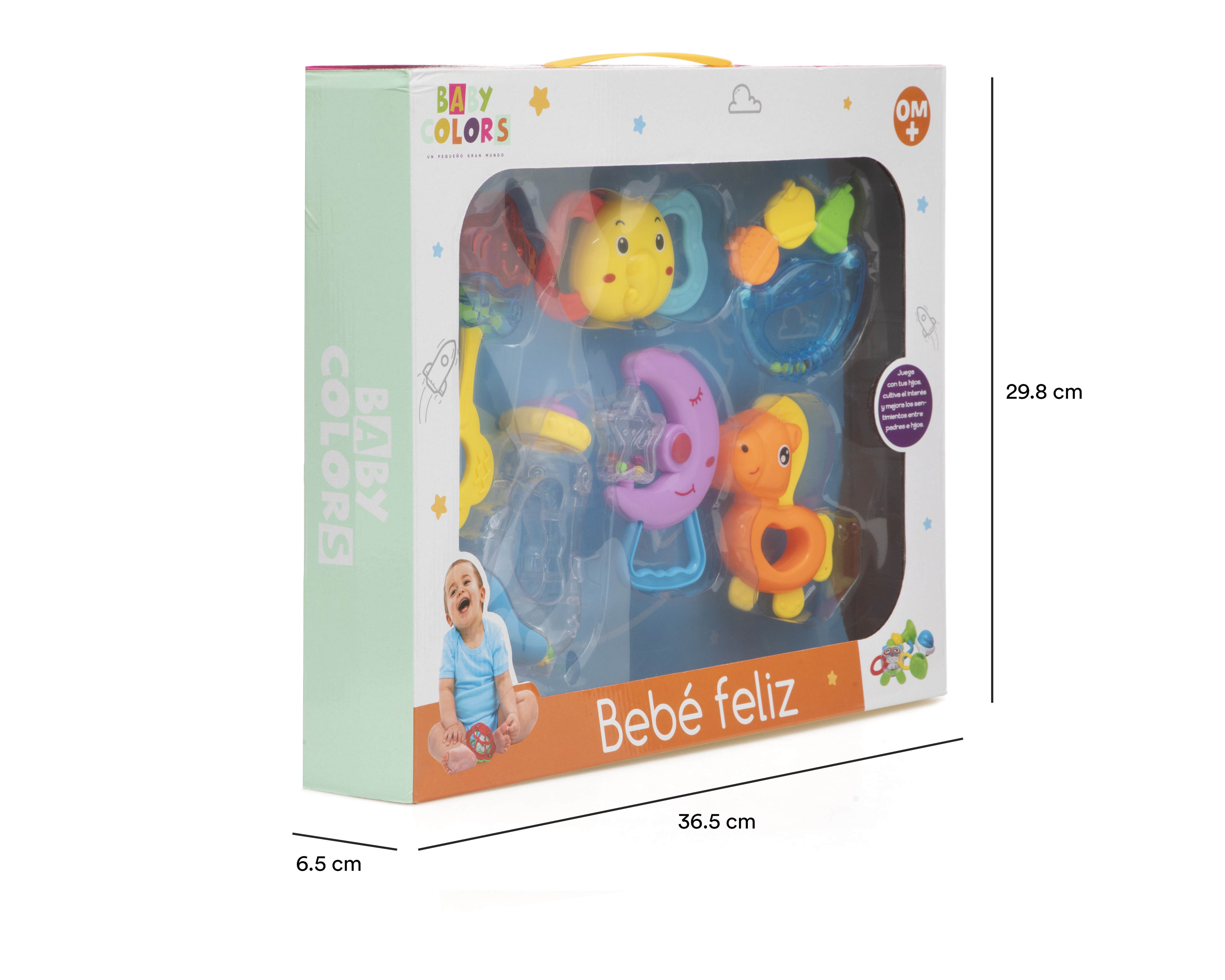 Foto 6 | Foto 6 | Sonaja para Bebé Baby Colors 6 Piezas