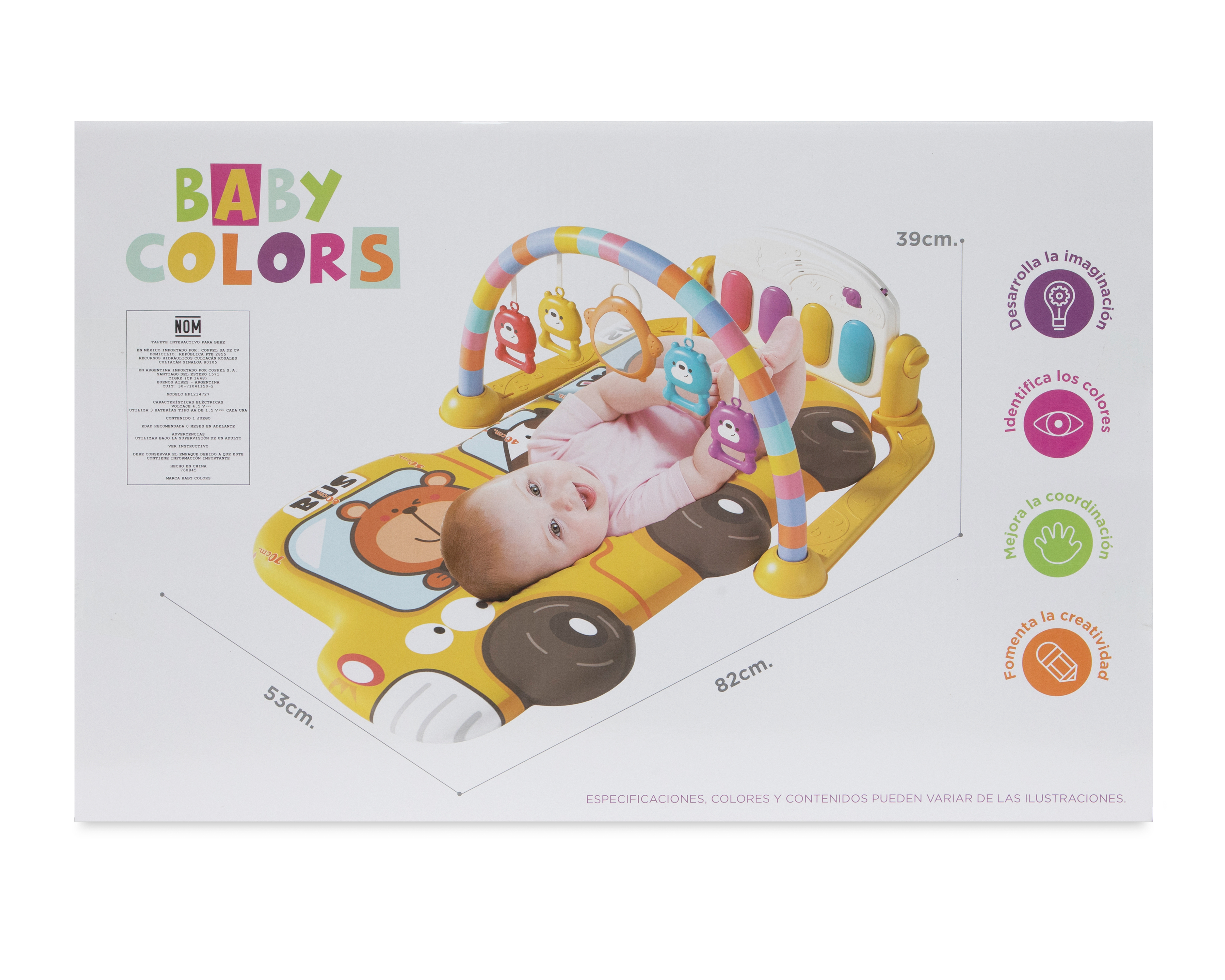 Foto 7 | Foto 7 | Tapete con Piano para Ejercicios Baby Colors