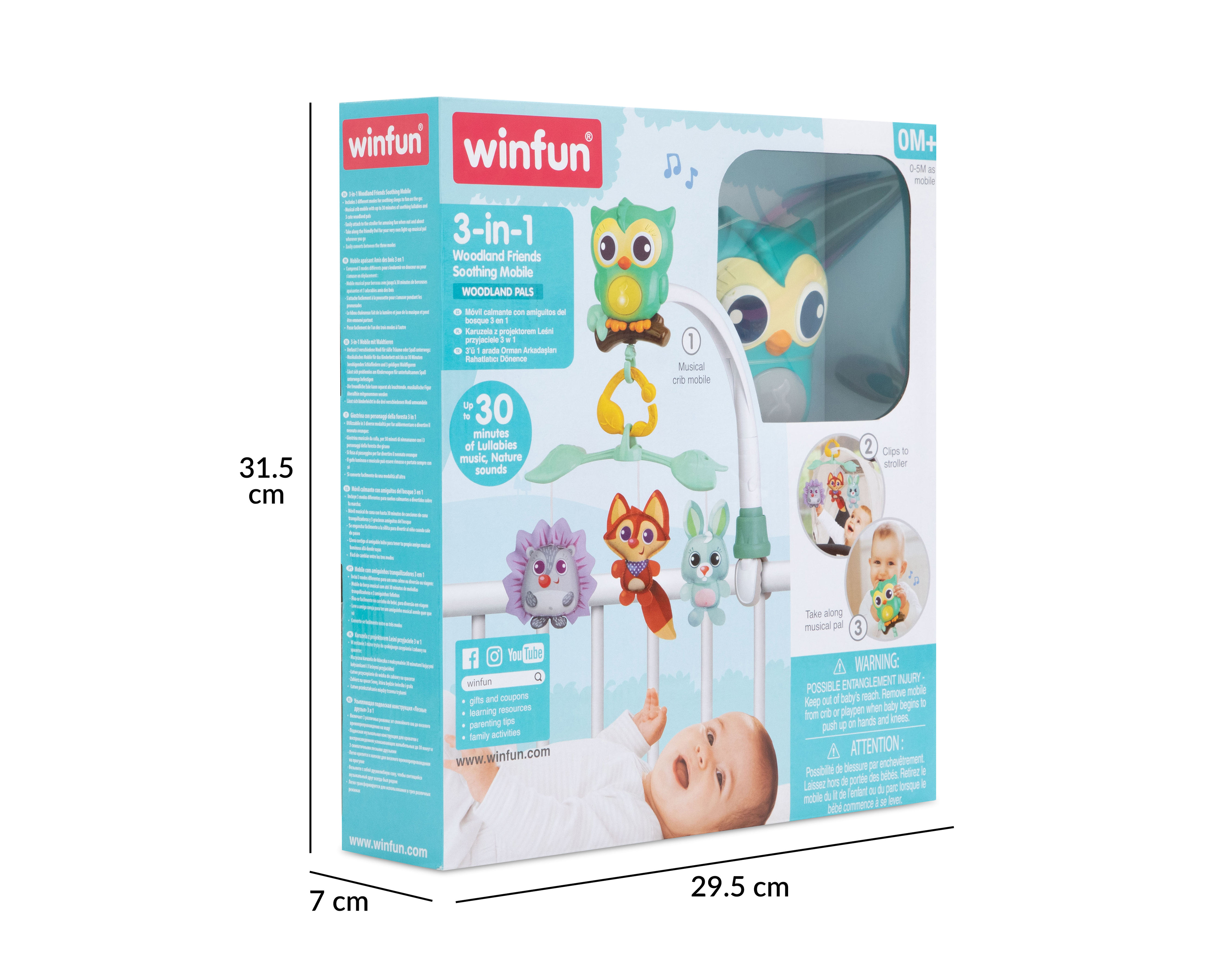 Foto 4 pulgar | Foto 3 | Móvil Calmante con Amiguitos del Bosque 3 en 1 Winfun