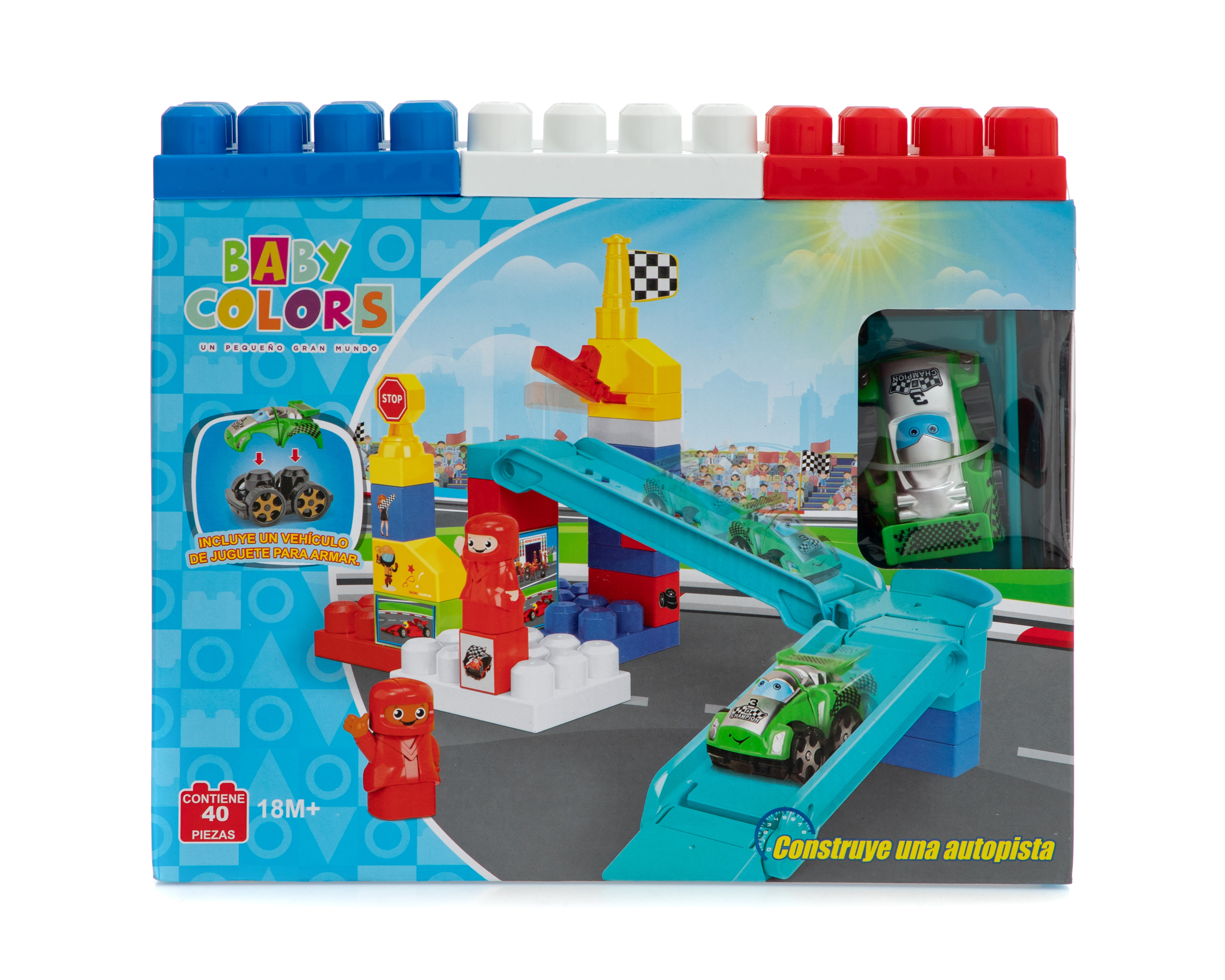 Foto 2 pulgar | Foto 1 | Bloques de Construcción Autopista Baby Colors 40 Piezas