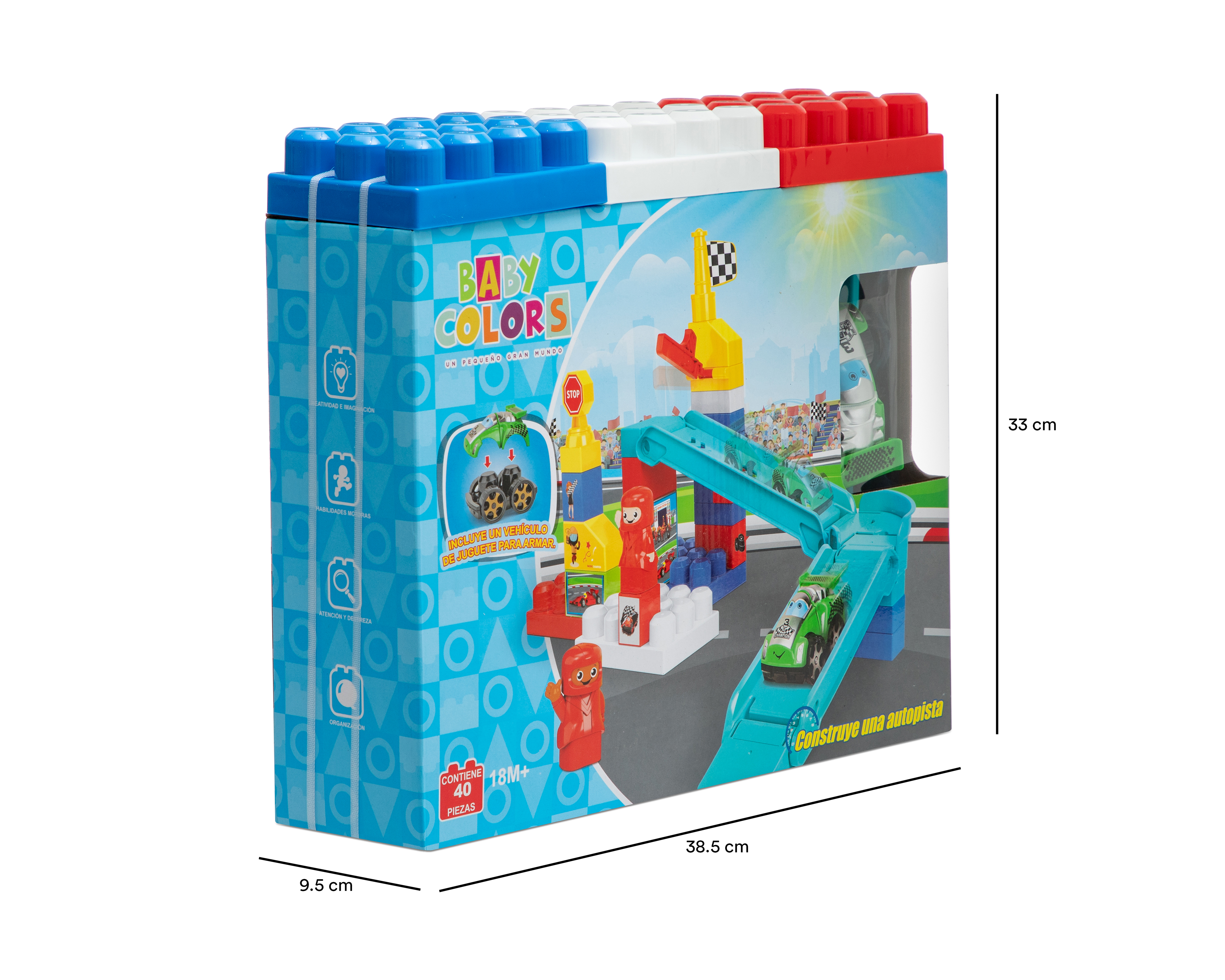 Foto 4 pulgar | Foto 3 | Bloques de Construcción Autopista Baby Colors 40 Piezas