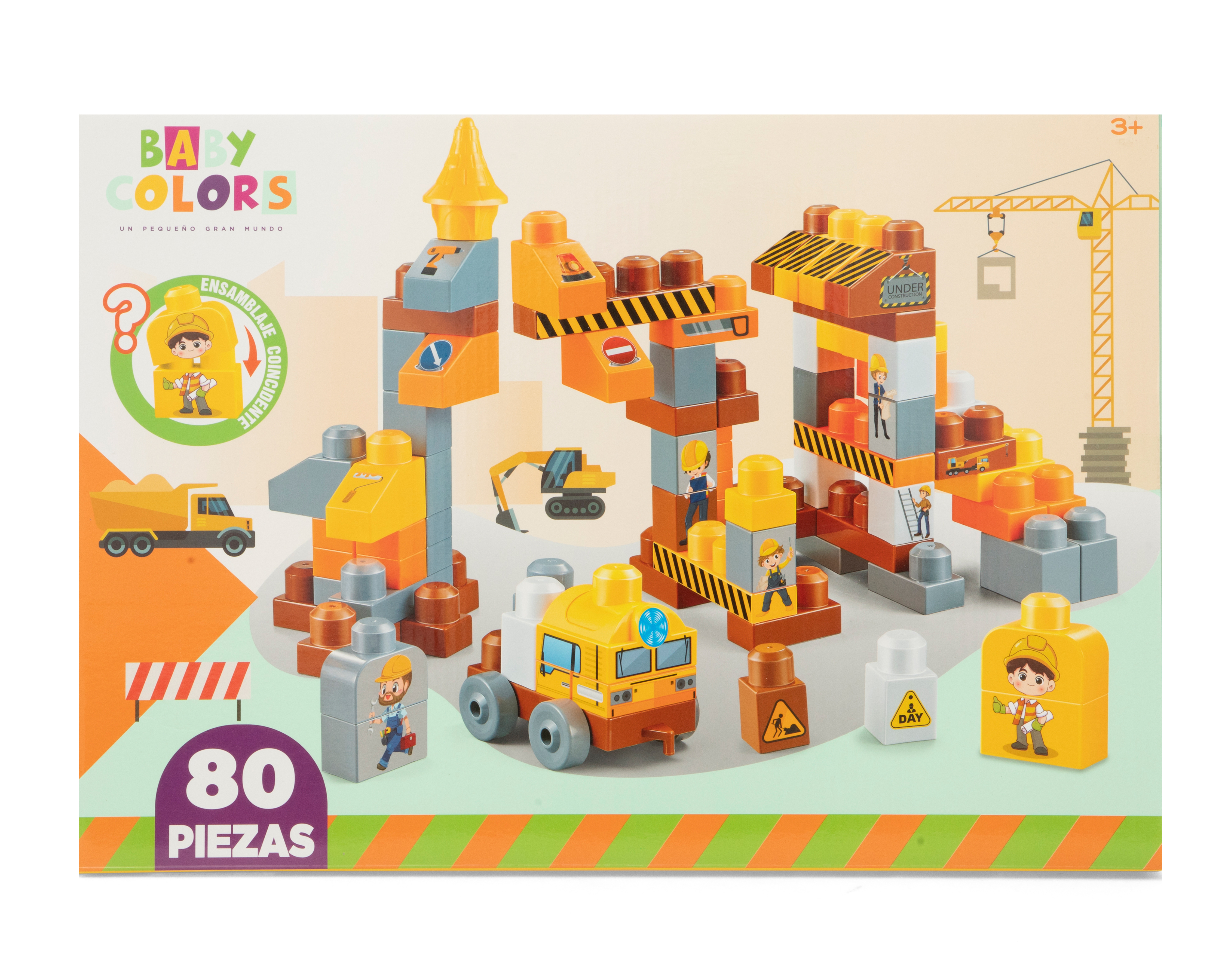 Bloques de Construcción Baby Colors 80 Piezas