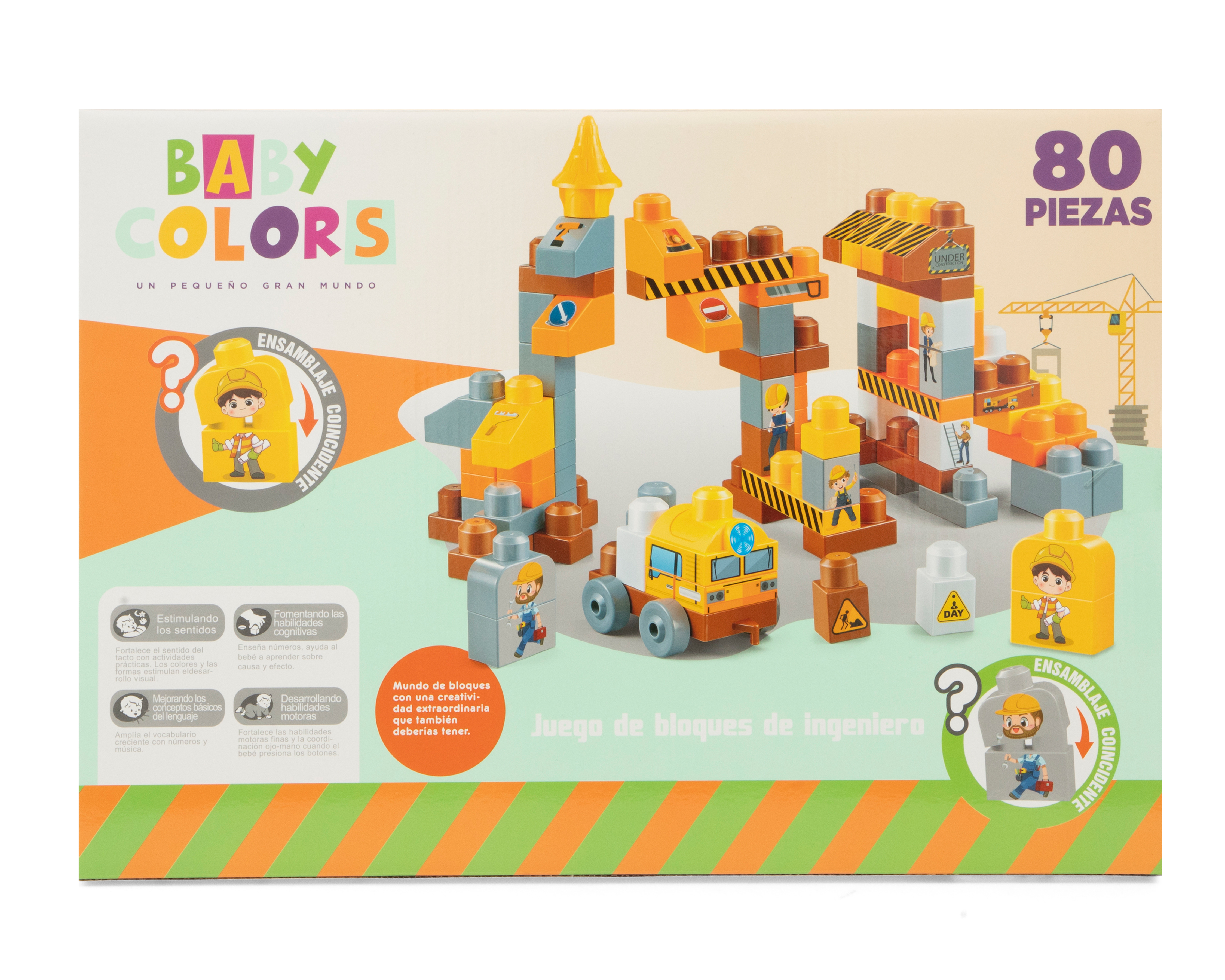 Foto 3 pulgar | Foto 2 | Bloques de Construcción Baby Colors 80 Piezas