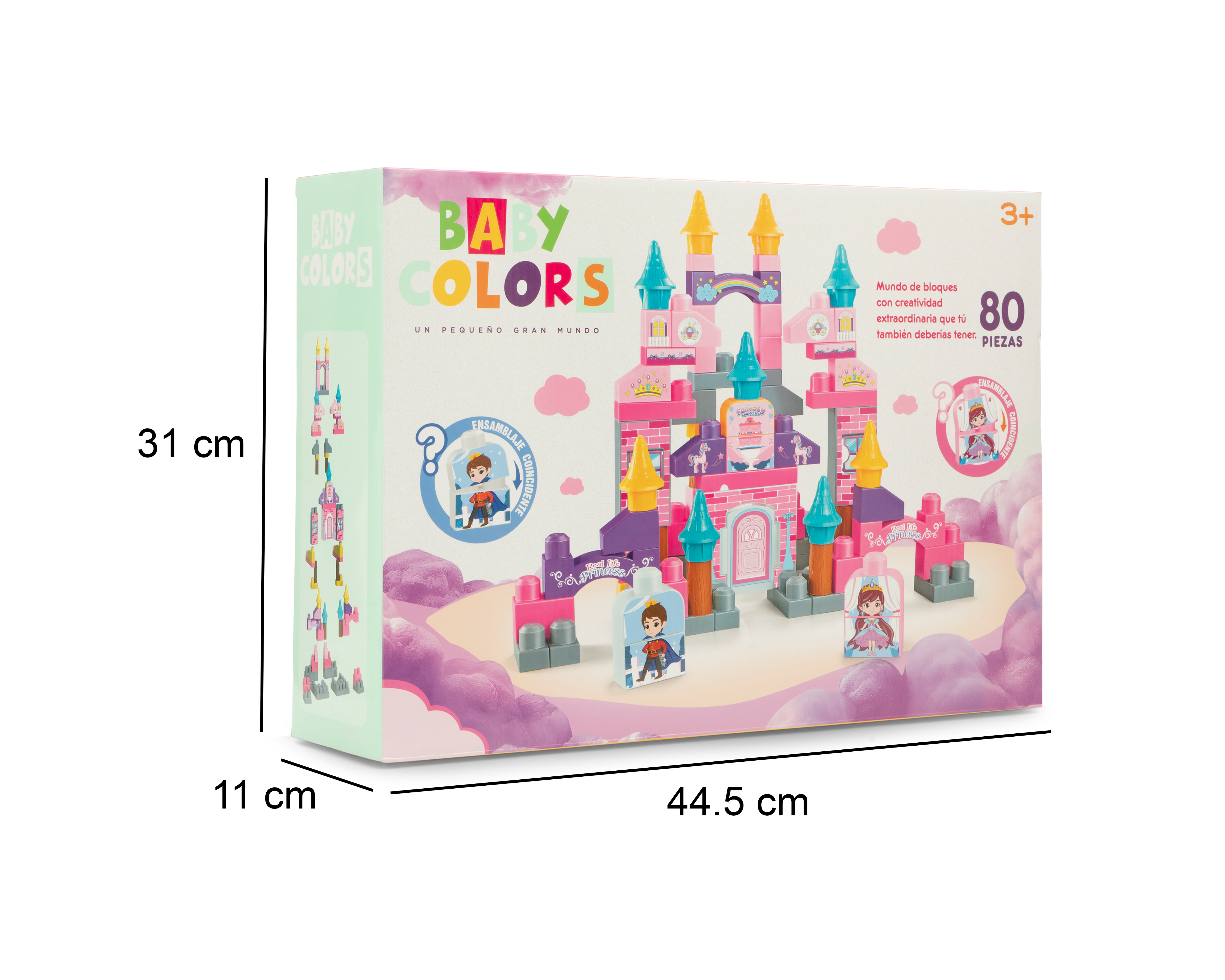 Foto 3 | Foto 3 | Bloques de Construcción Baby Colors 80 Piezas