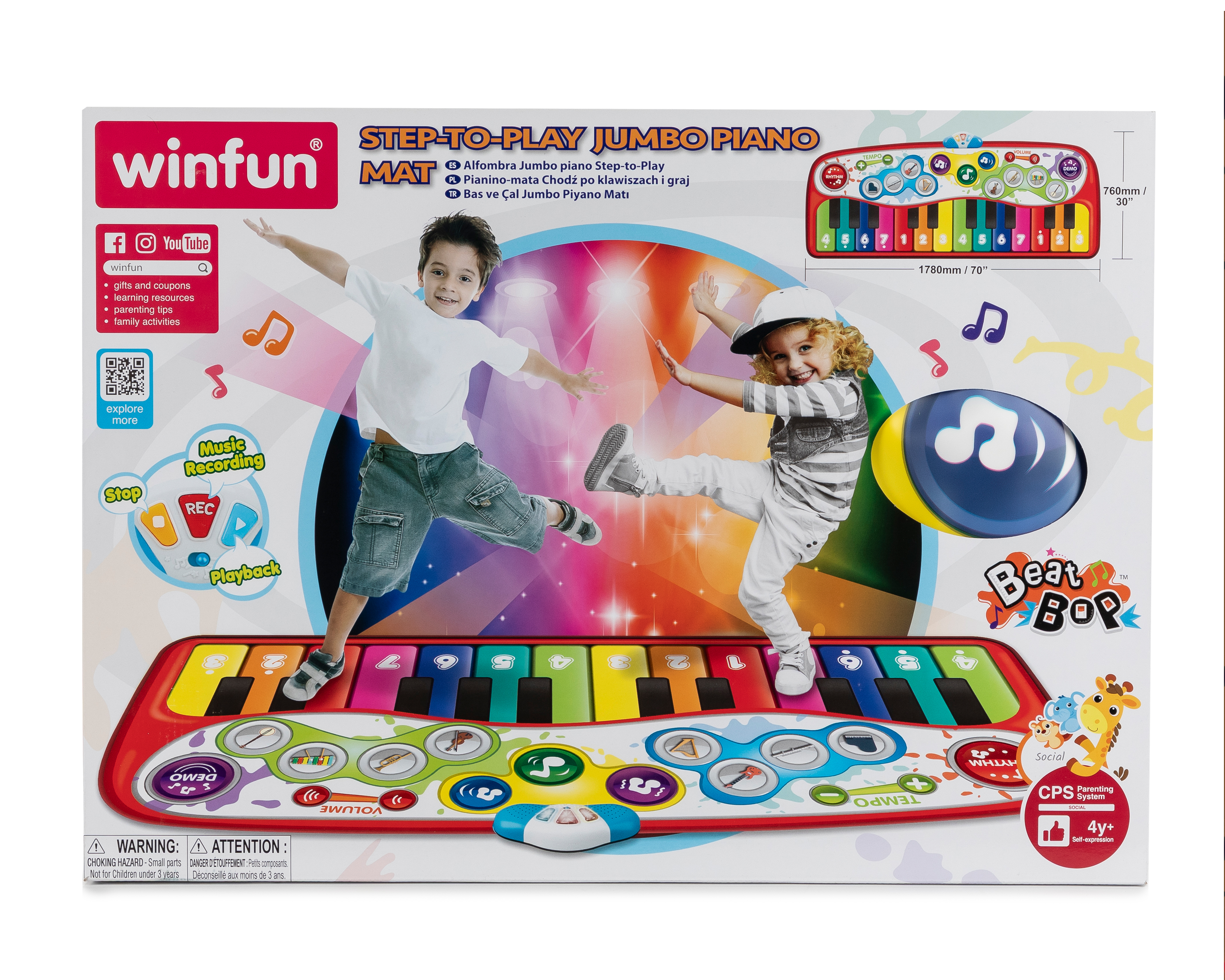 Foto 5 | Foto 5 | Tapete de Piano Gigante Step-to-Play Winfun