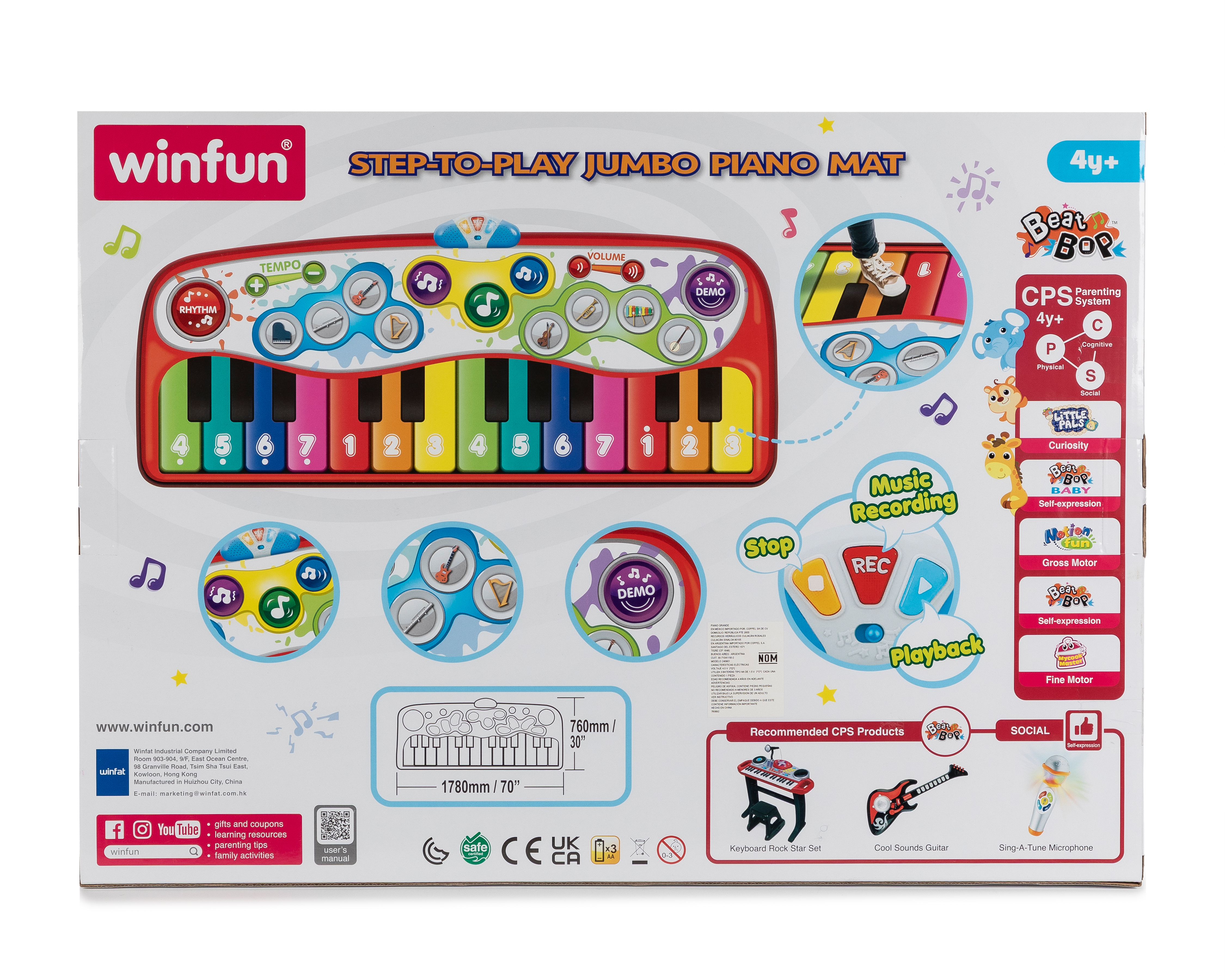 Foto 7 | Foto 7 | Tapete de Piano Gigante Step-to-Play Winfun