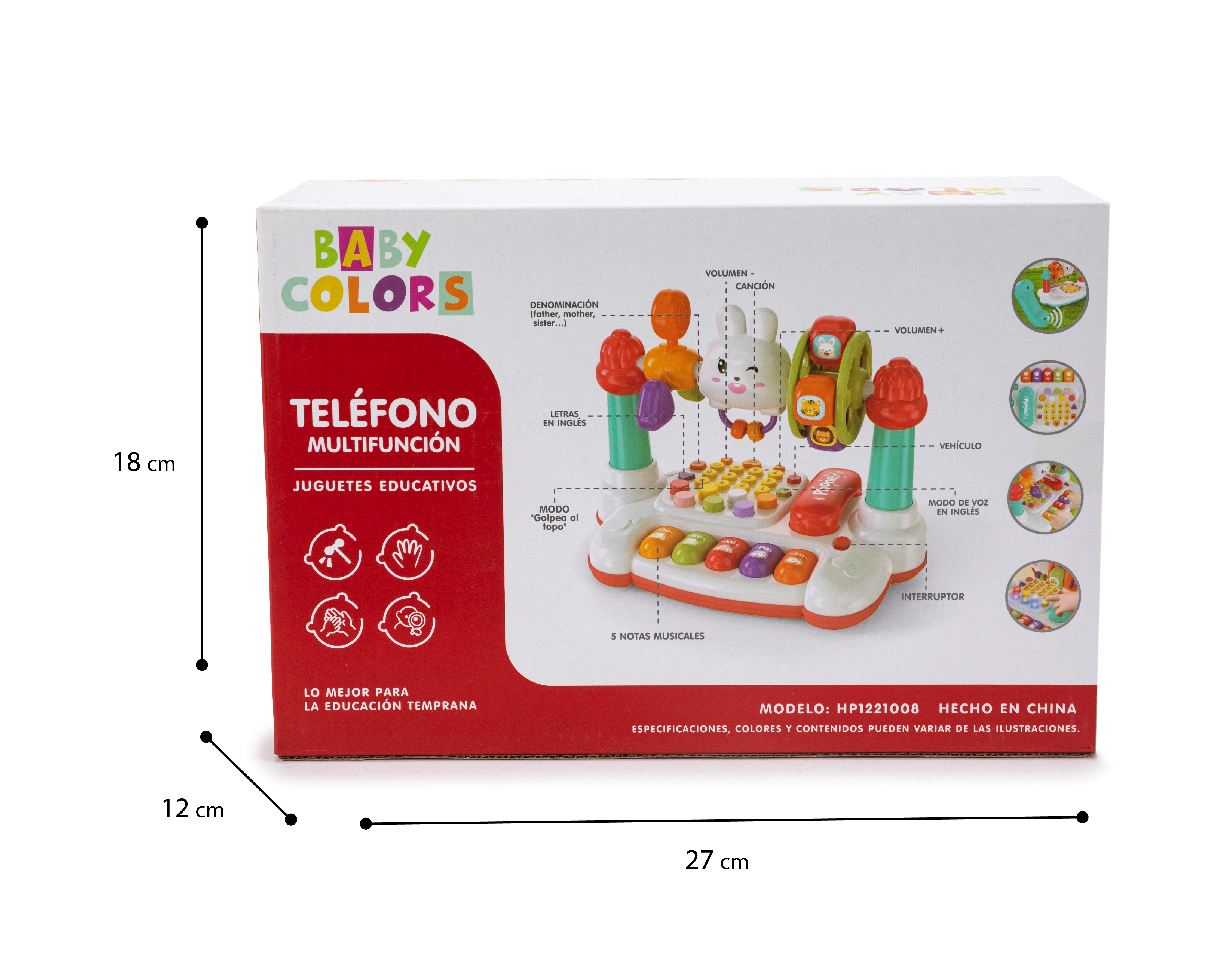 Foto 5 | Foto 5 | Teléfono Multifunción Baby Colors con Sonidos