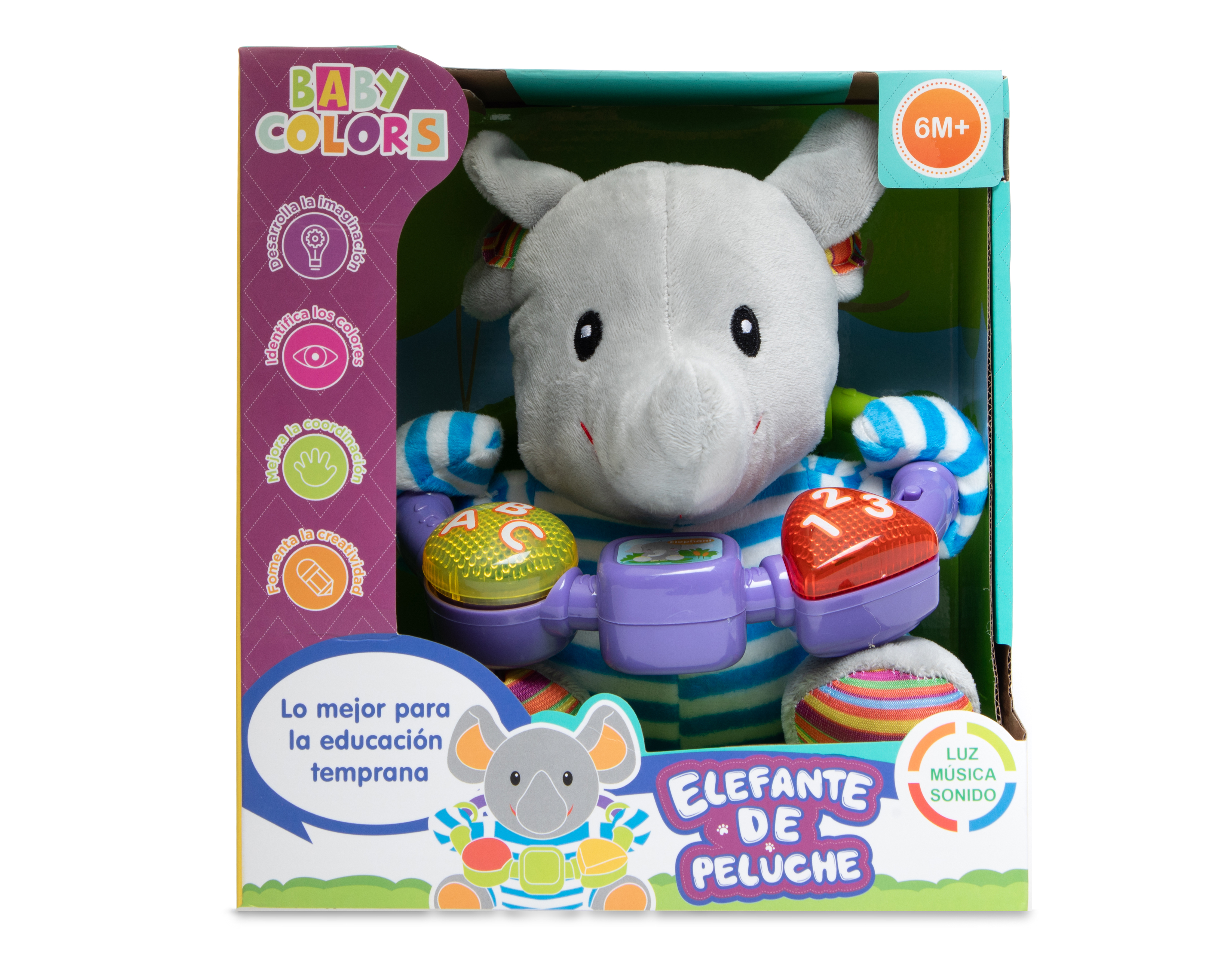 Foto 5 pulgar | Foto 4 | Elefante de Peluche Musical Baby Colors