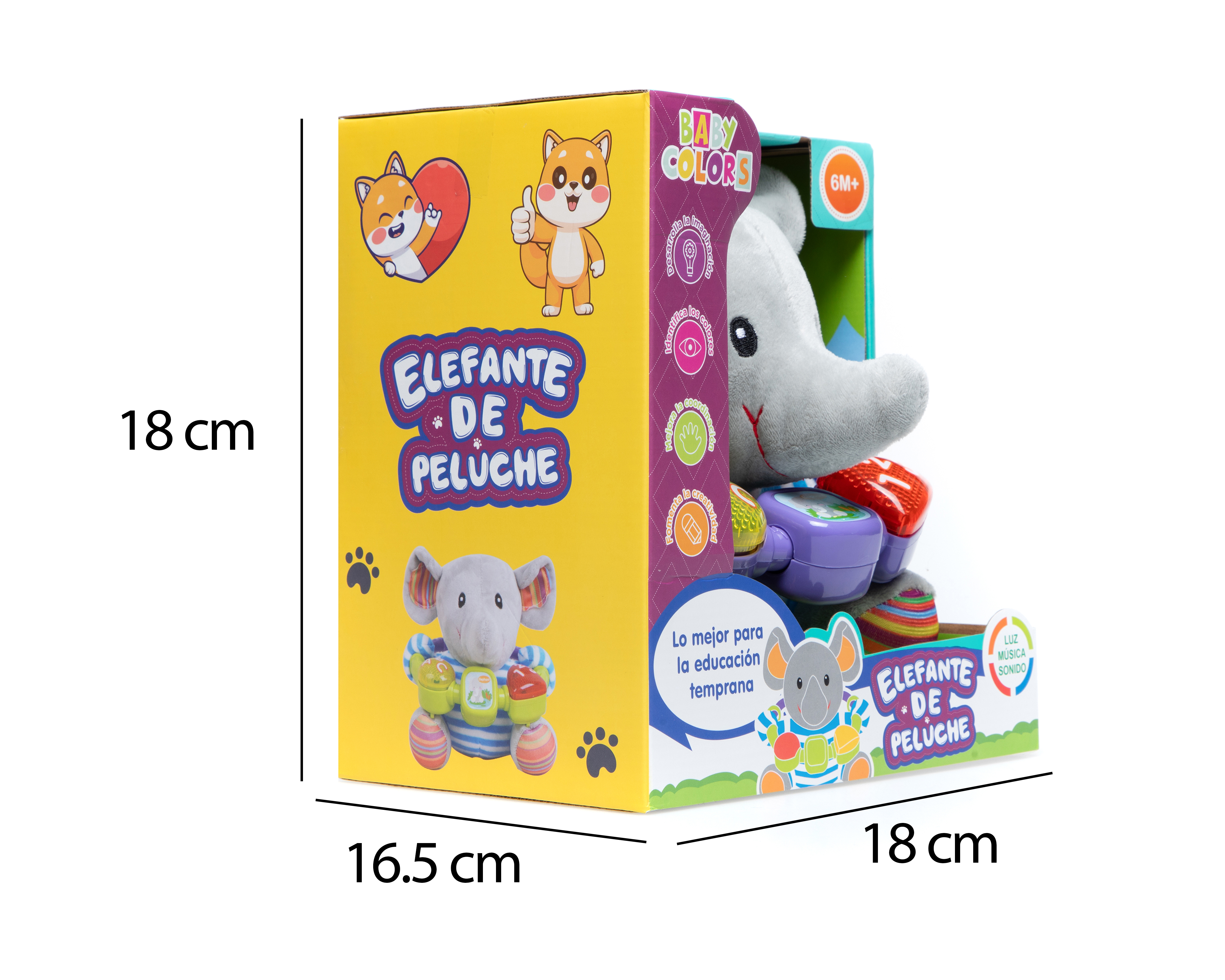 Foto 7 pulgar | Foto 6 | Elefante de Peluche Musical Baby Colors
