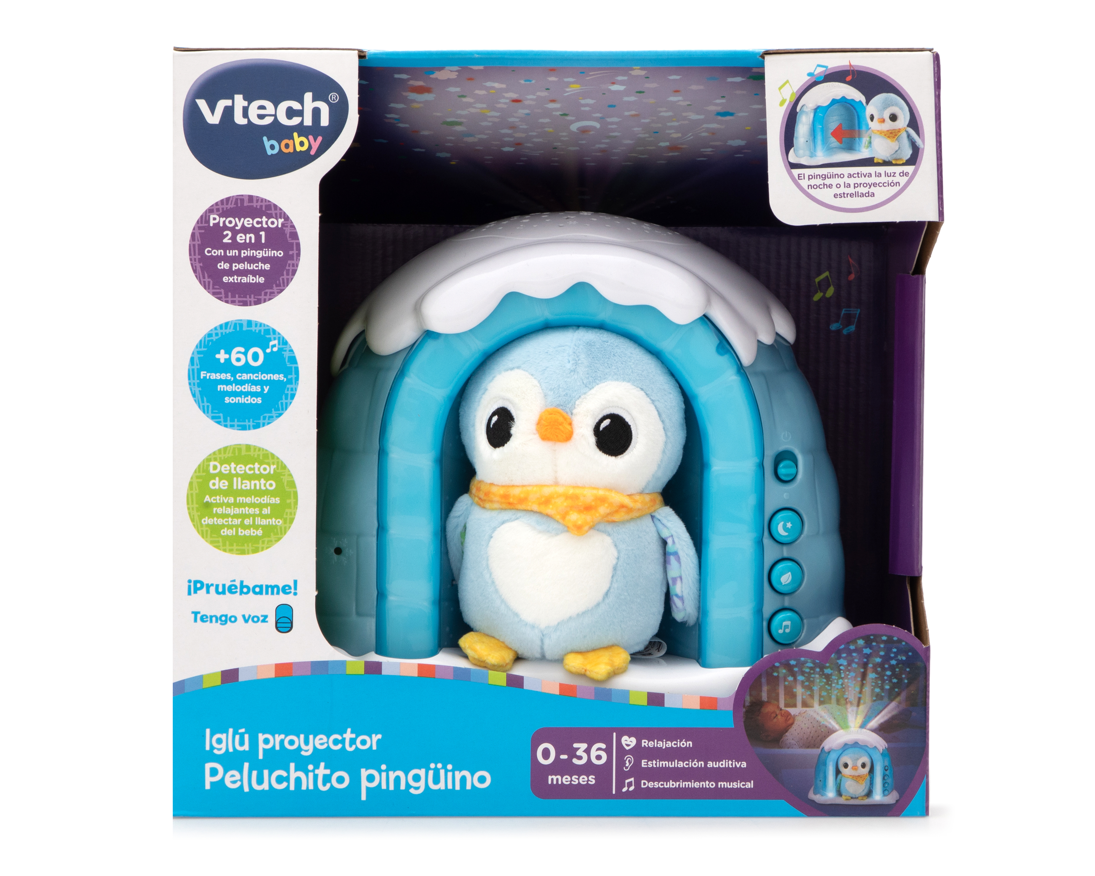 Foto 3 | Foto 3 | Iglú Proyector con Peluchito Pingüino Vtech Baby