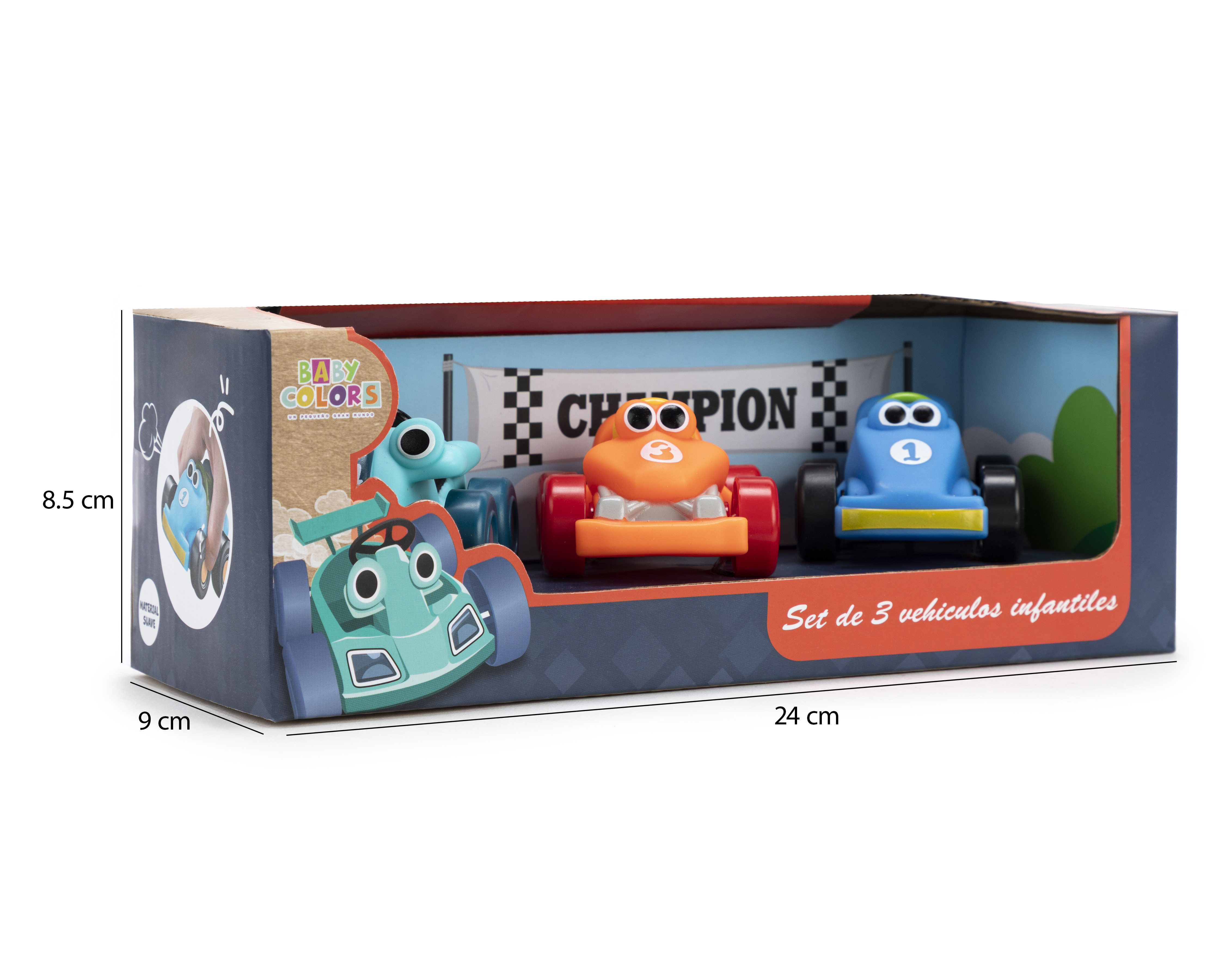 Foto 7 pulgar | Foto 6 | Carros Baby Colors 3 Piezas