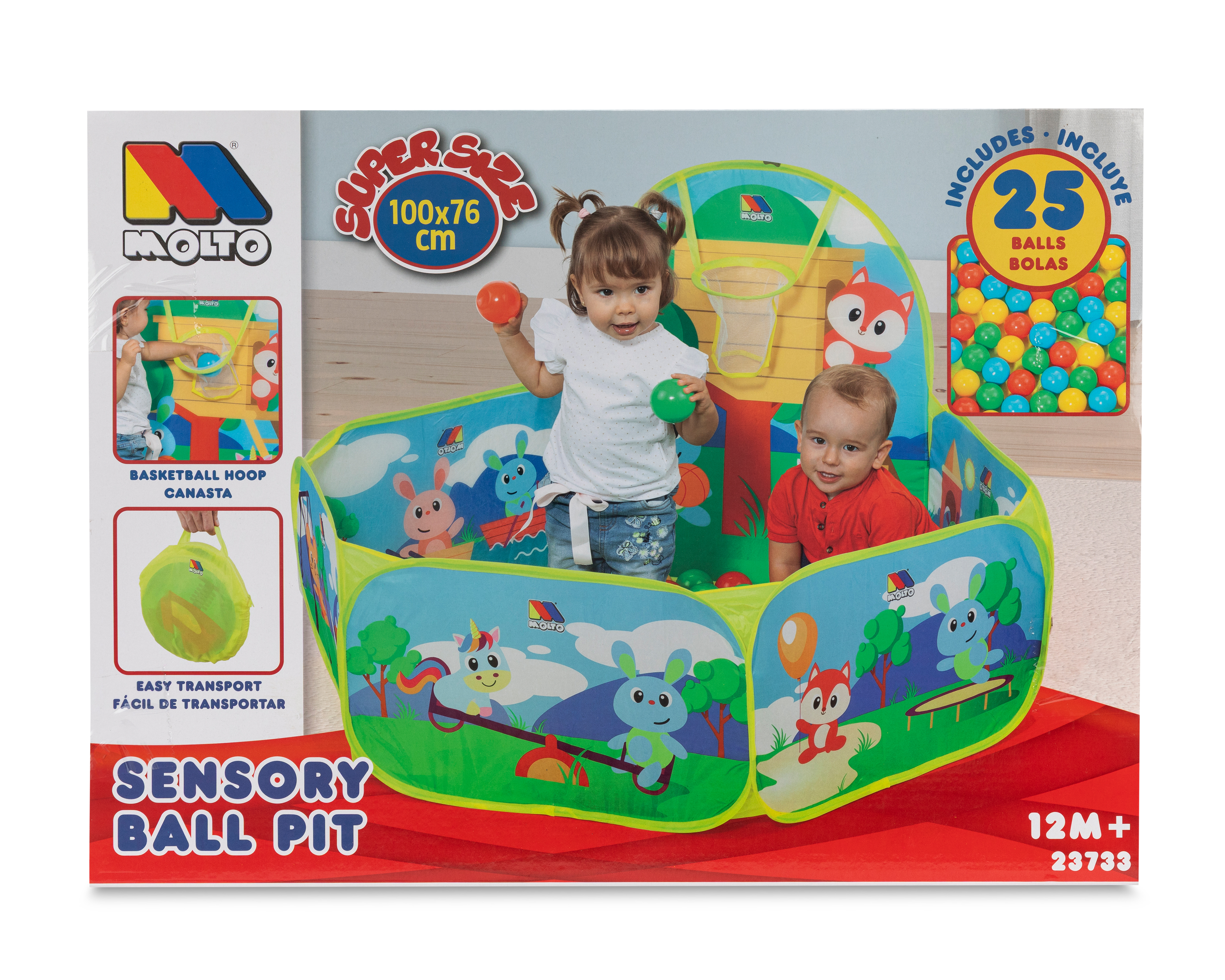 Foto 3 pulgar | Foto 2 | Corral con Pelotas Sensory Ball Pit Molto con Canasta