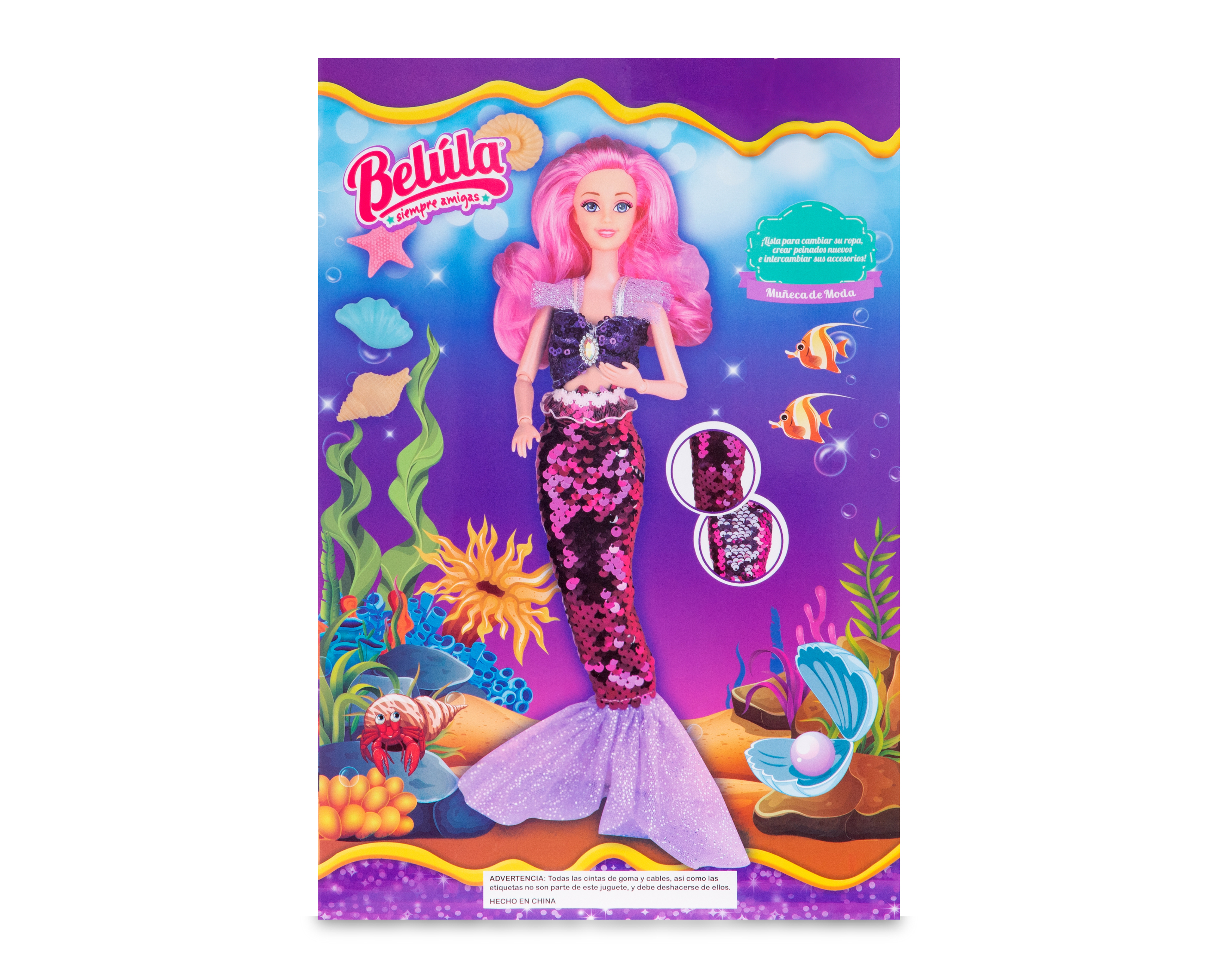 Foto 6 pulgar | Foto 5 | Muñeca Belúla Sirena con Accesorios