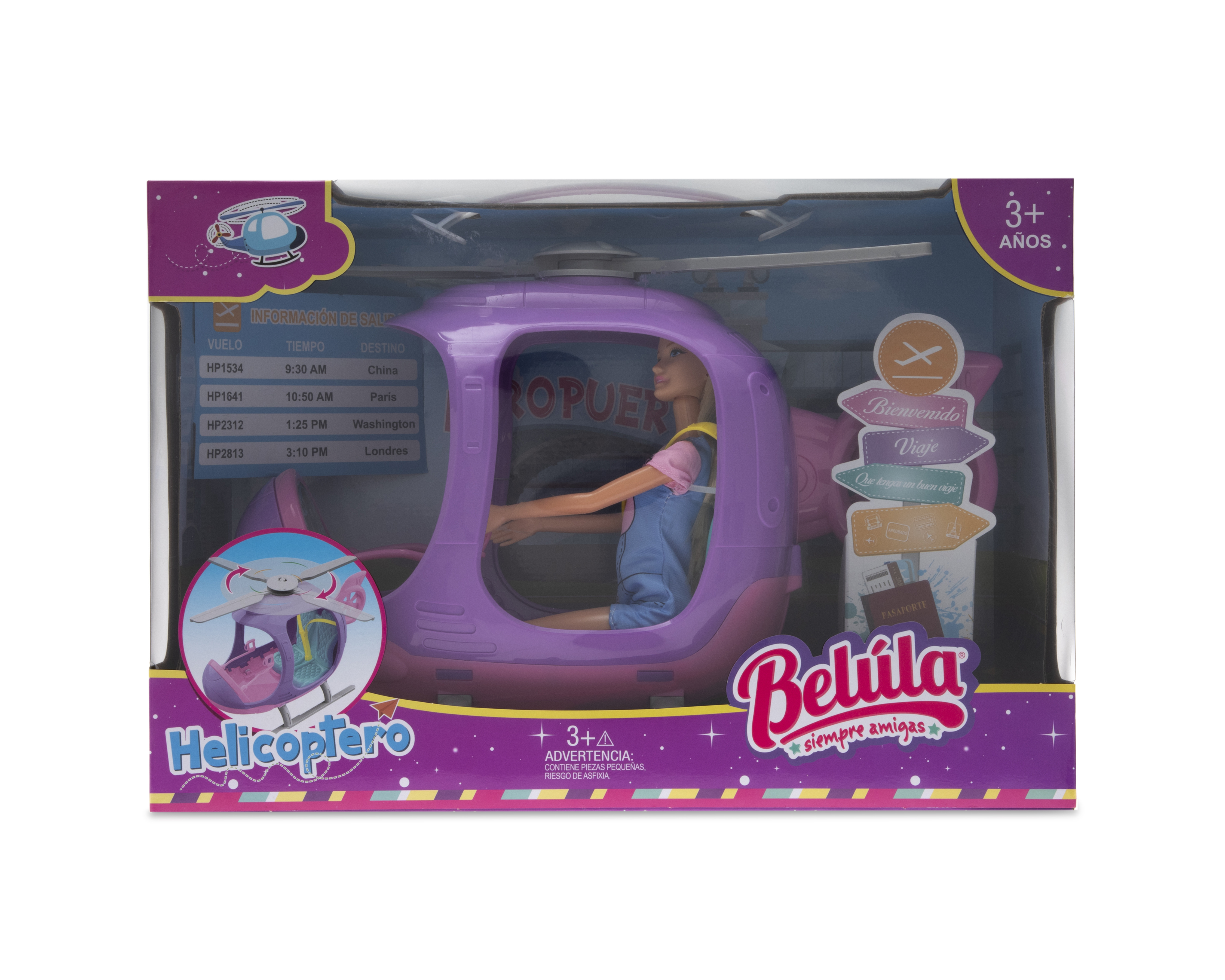 Foto 5 pulgar | Foto 4 | Muñeca Belúla con Helicóptero