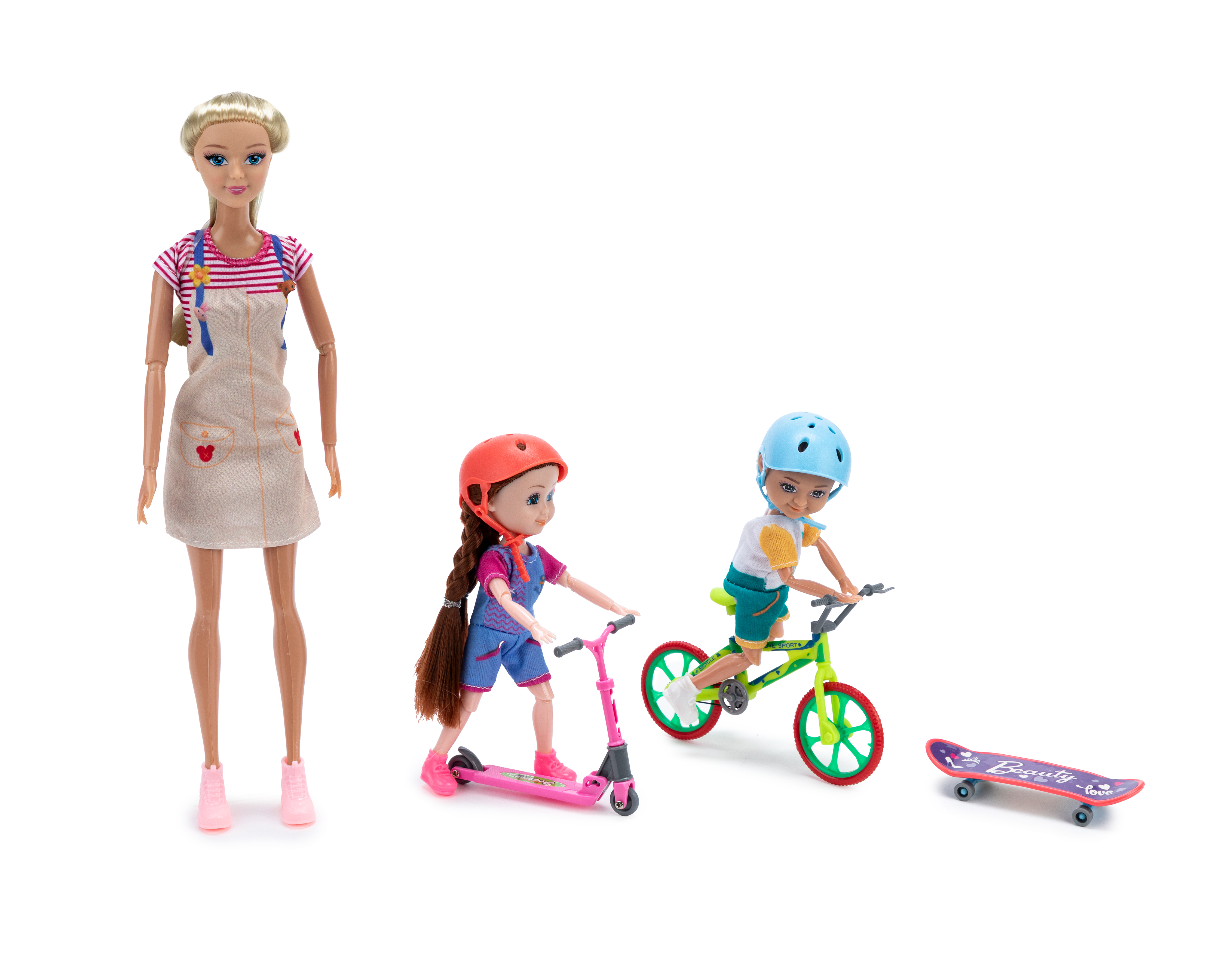 Muñeca Belúla Patinadora 3 Piezas con Accesorios