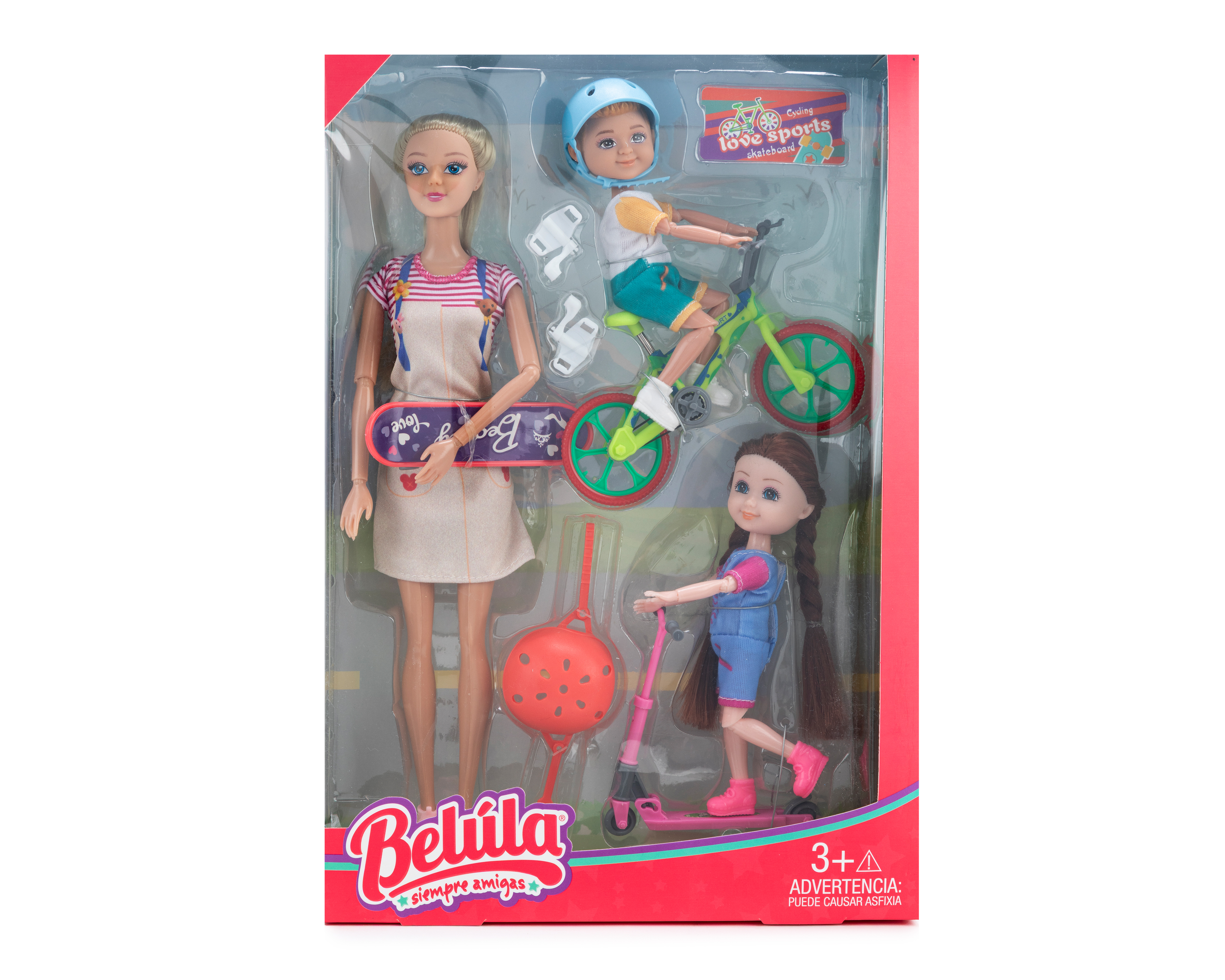 Foto 5 pulgar | Foto 4 | Muñeca Belúla Patinadora 3 Piezas con Accesorios