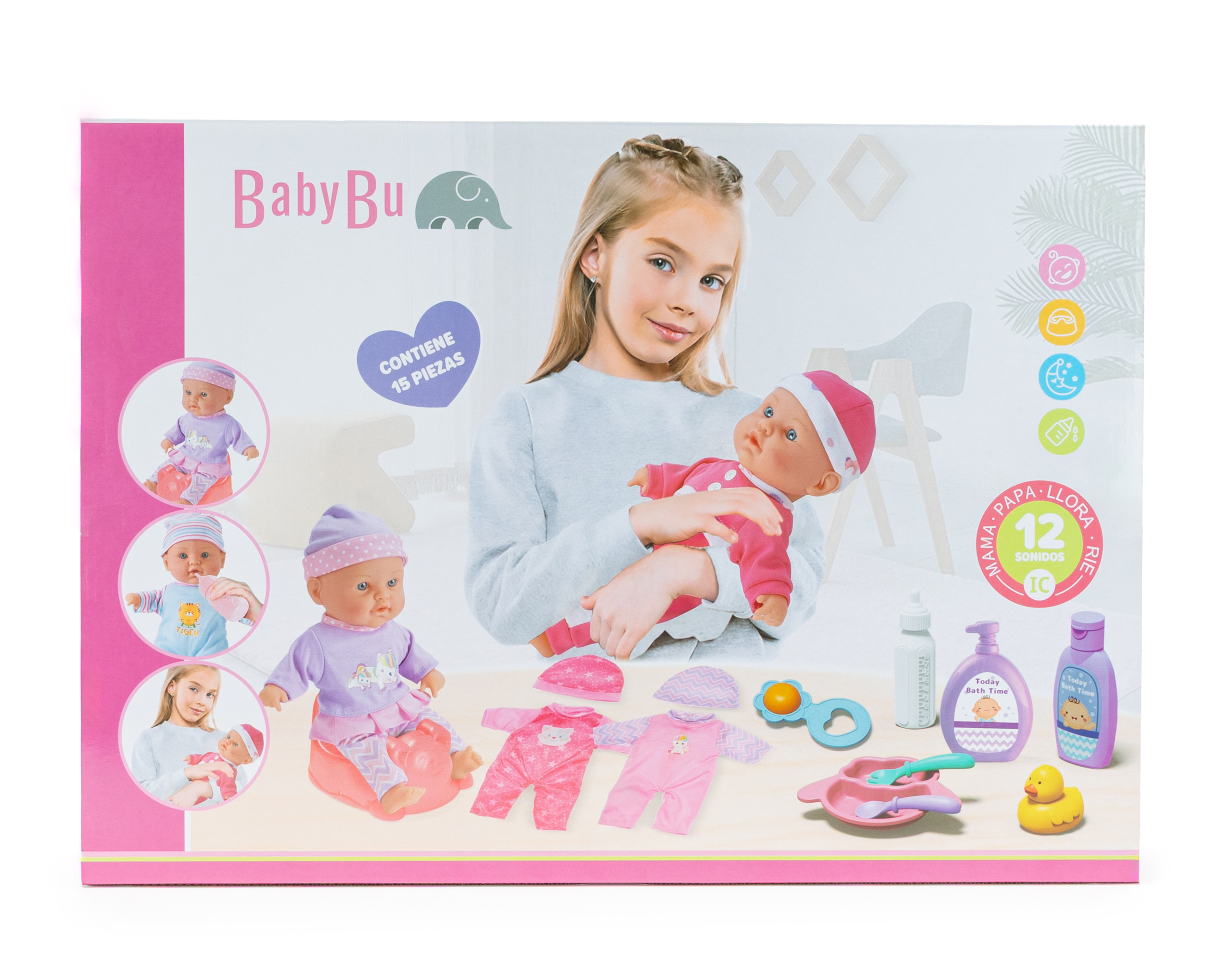 Foto 2 | Foto 2 | Muñeca Baby Bu 2 Piezas con Accesorios