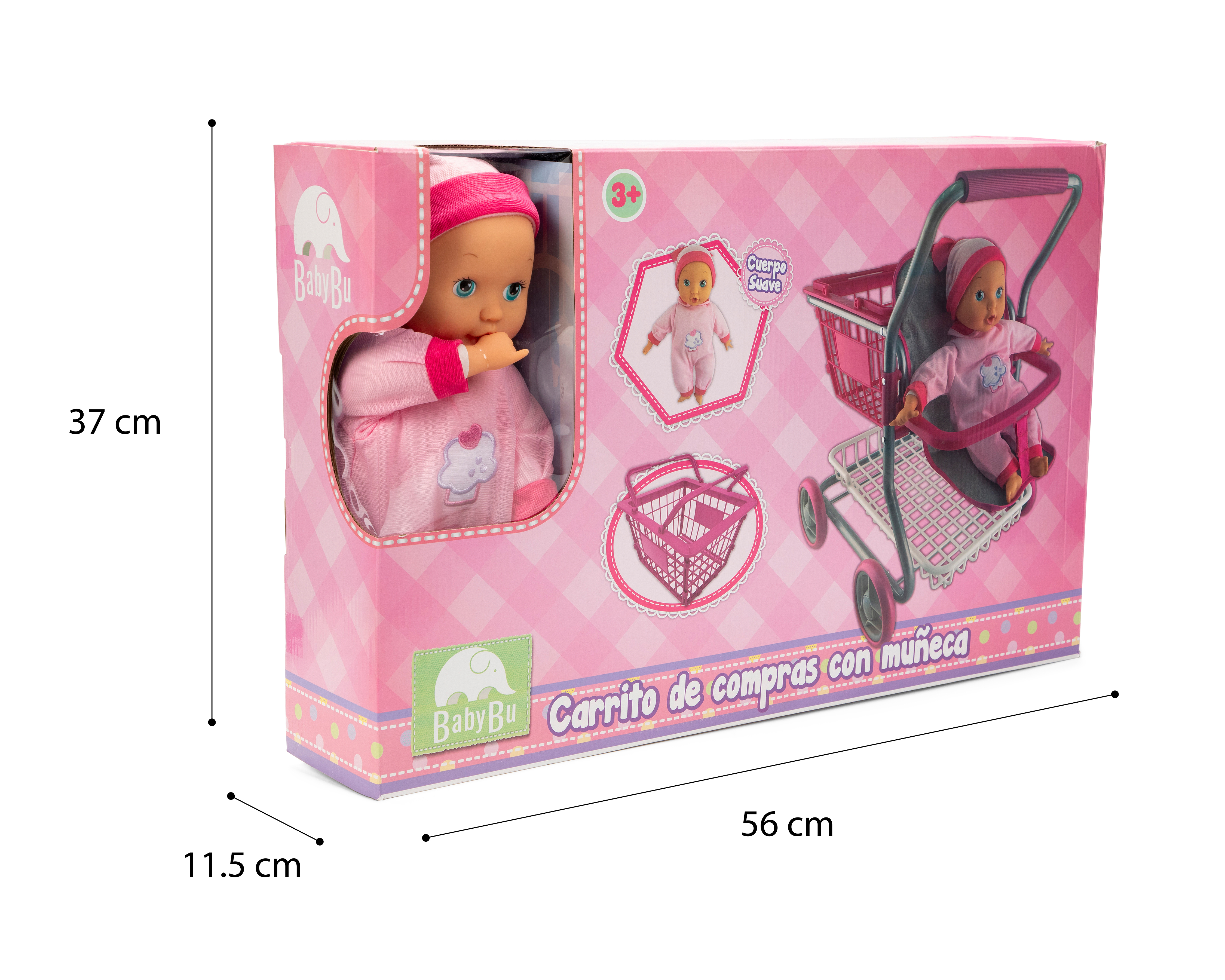 Foto 4 pulgar | Foto 3 | Muñeca Baby Bu con Carrito