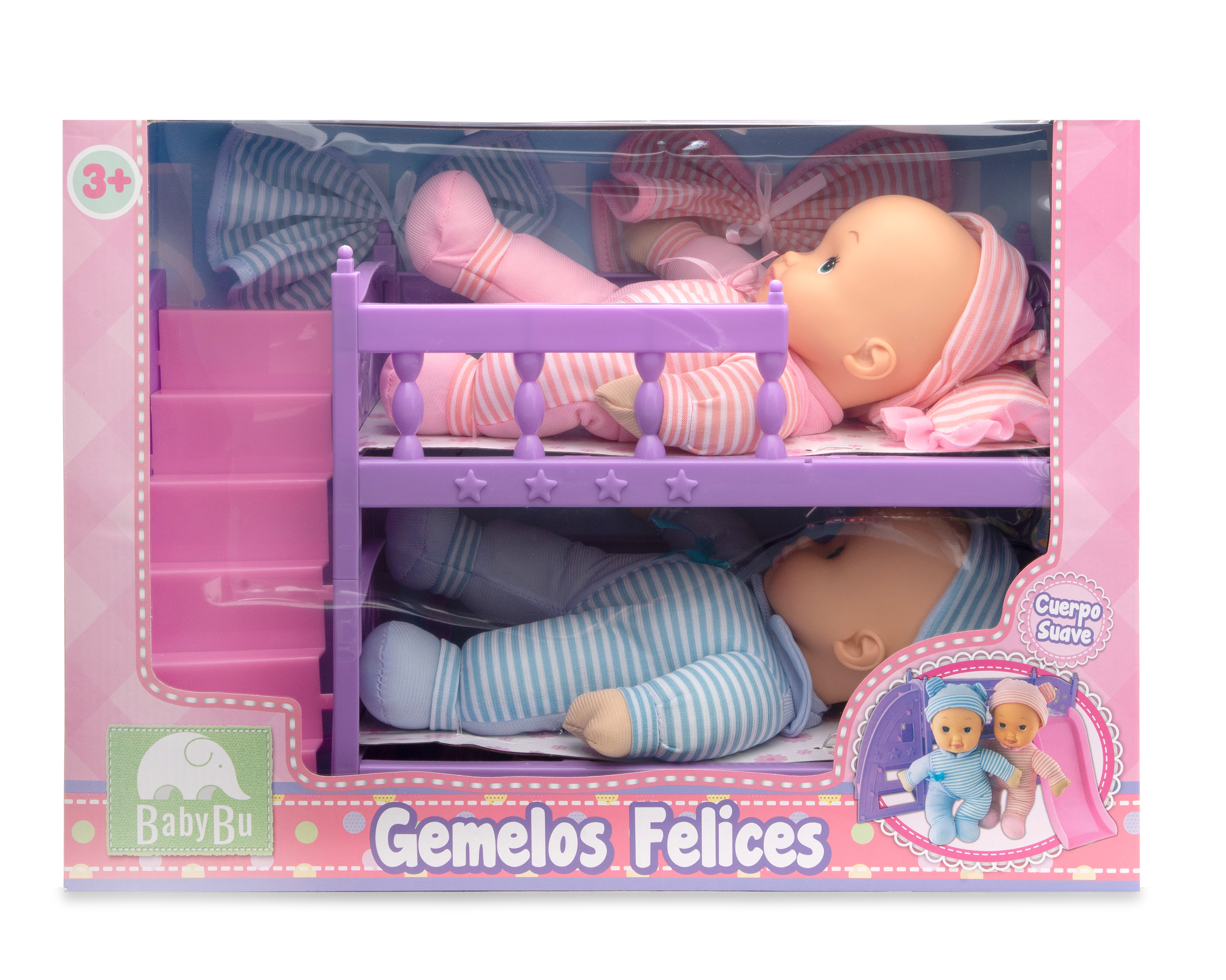Muñecos Gemelos Felices Baby Bu con Accesorios