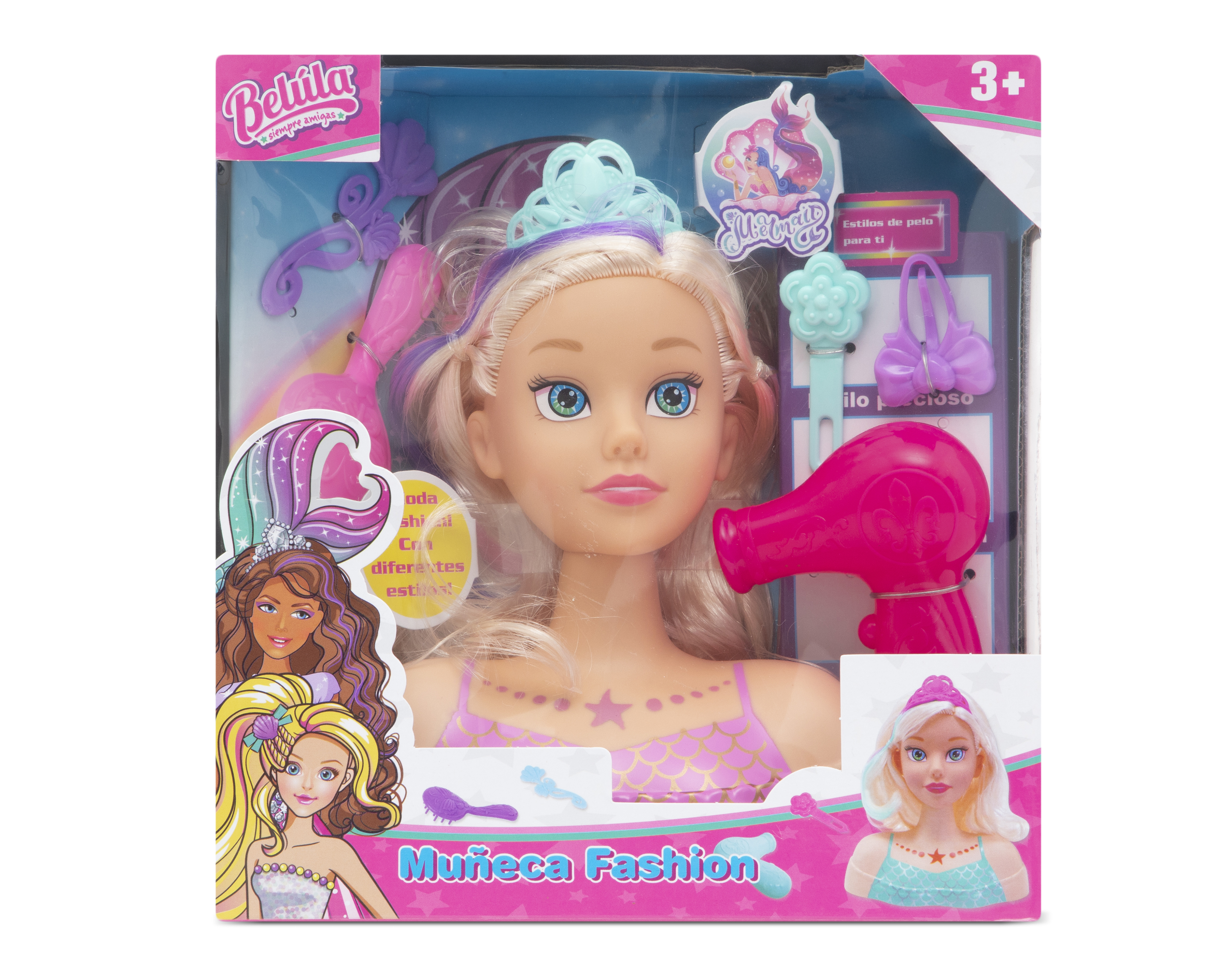 Foto 4 | Foto 4 | Cabeza de Muñeca para Peinar Belúla con Accesorios