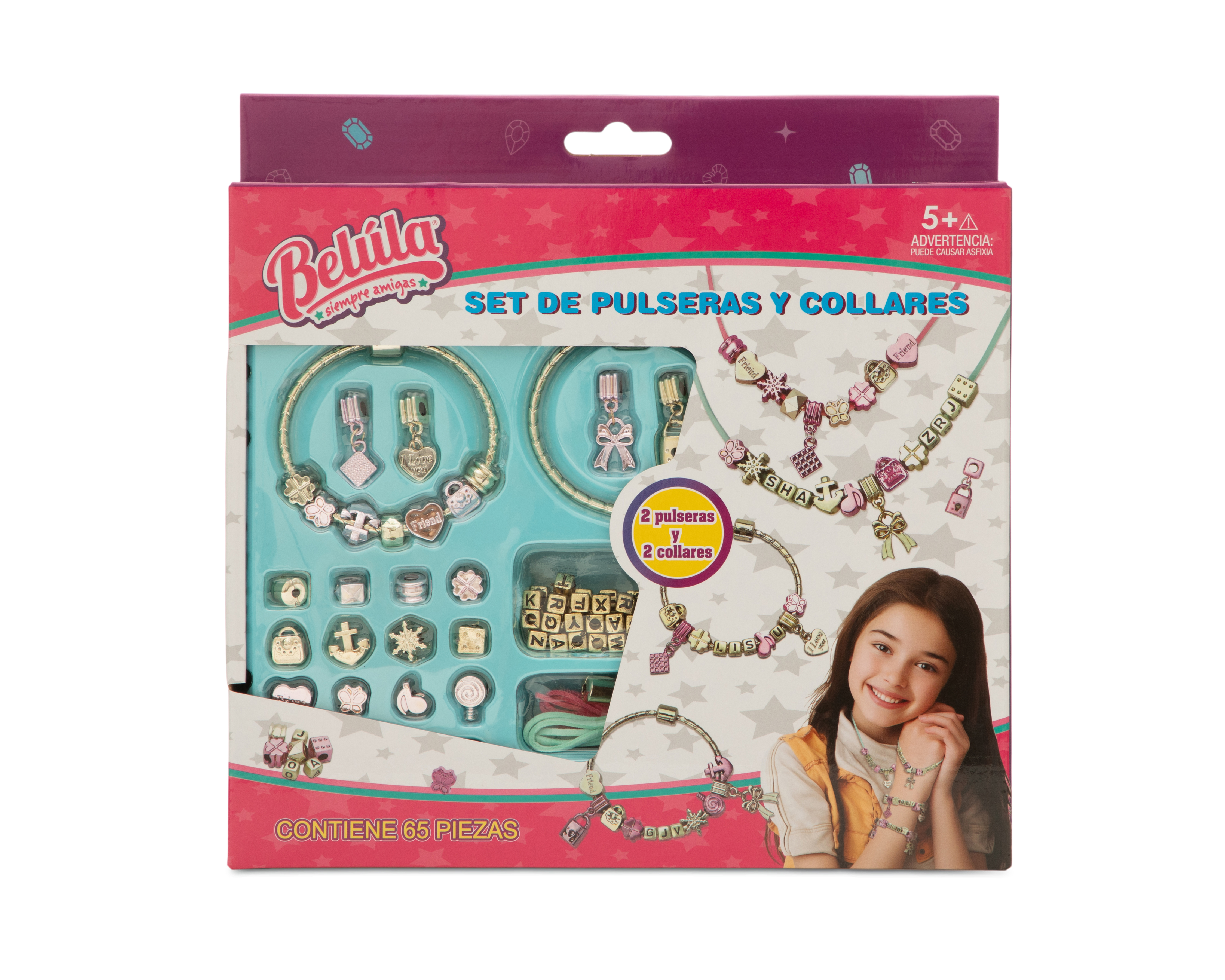 Kit para Hacer Pulseras y Collares Belúla 65 Piezas