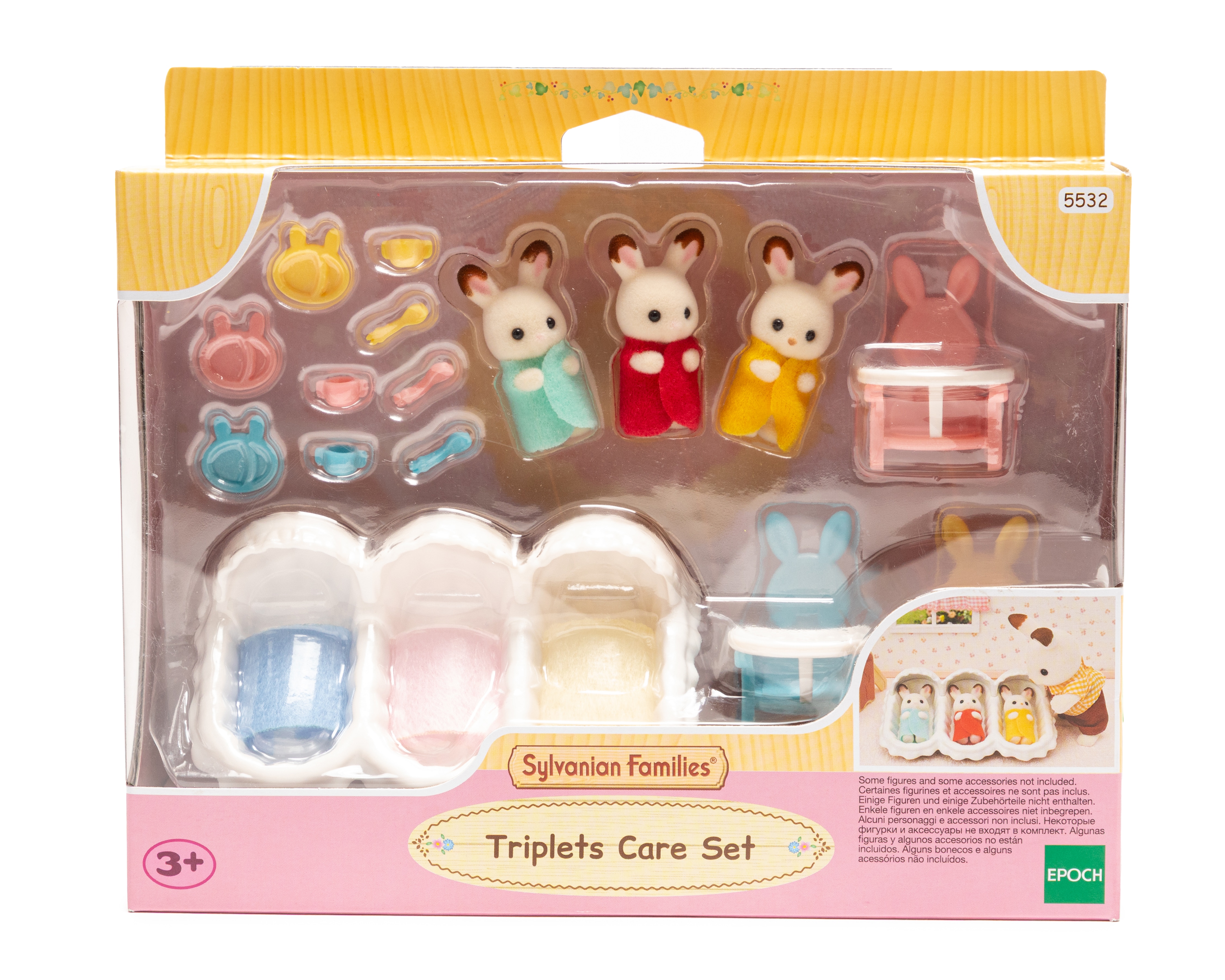 Set de Cuidado para Trillizos Sylvanian Families con Accesorios
