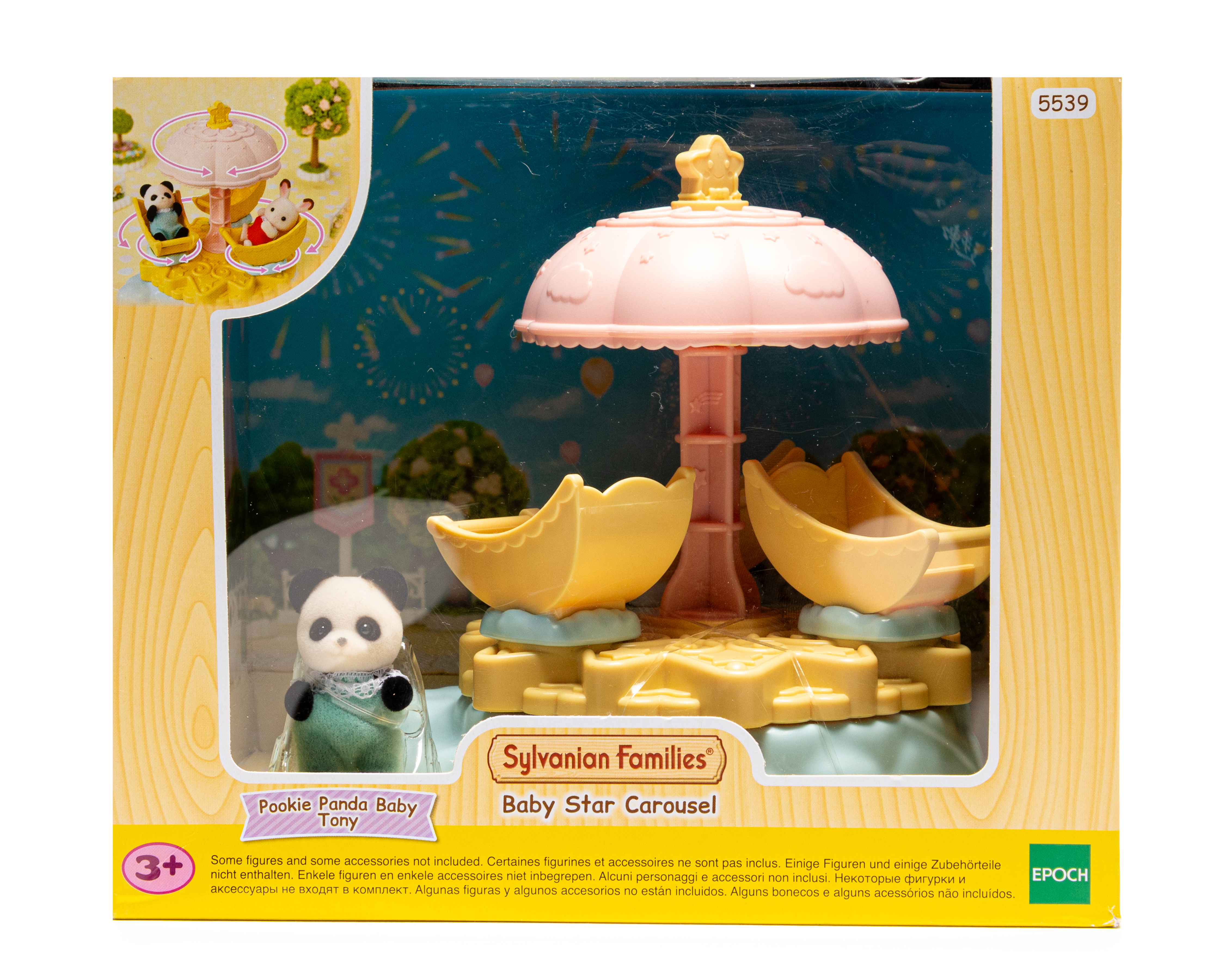 Set Carrusel de Estrellas para Bebé Sylvanian Families con Figura Panda Baby Tony