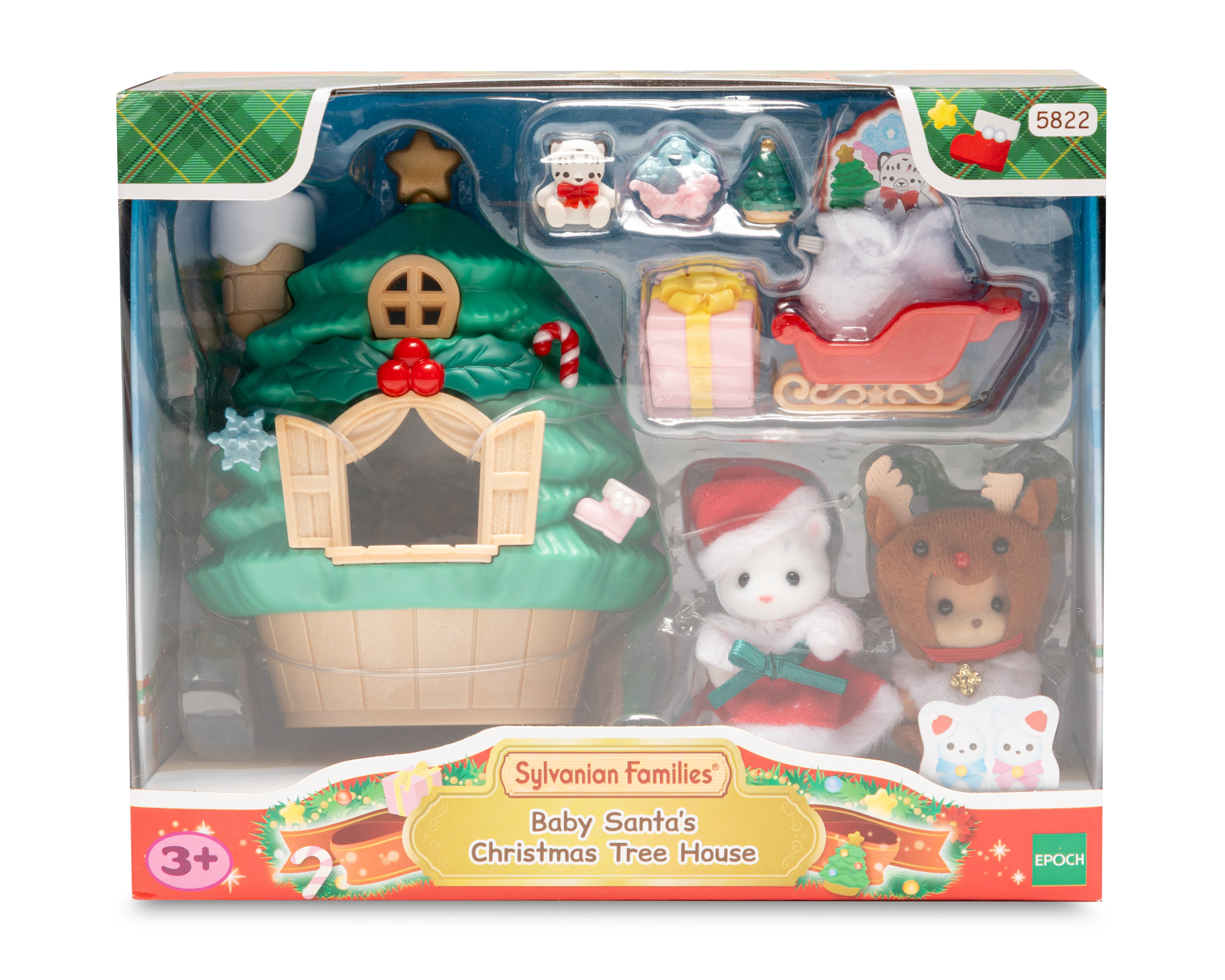 Set Casa de Árbol de Navidad Bebés Santa Sylvanian Families con Accesorios