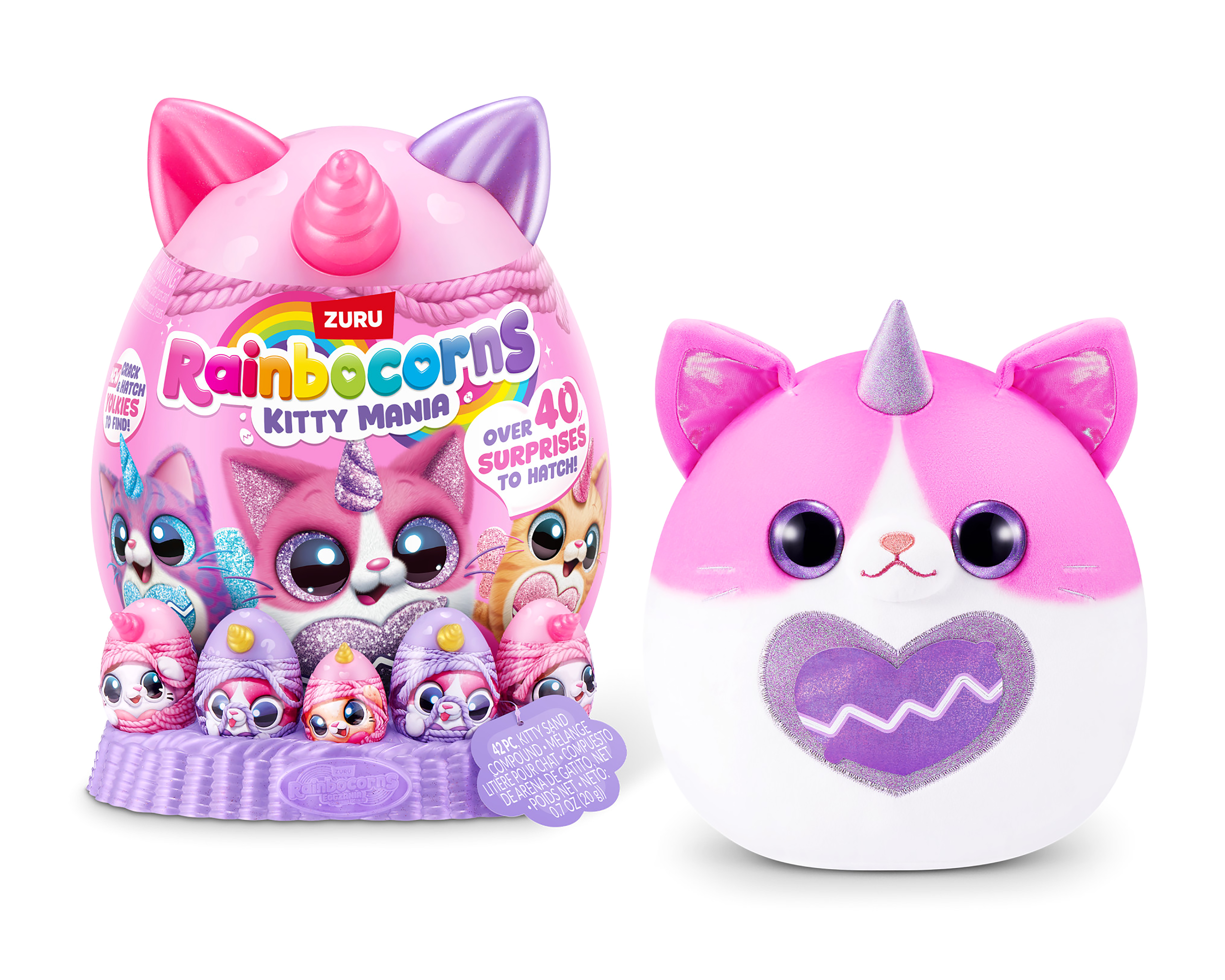 Foto 4 pulgar | Foto 3 | Set Huevo Sorpresa Zuru Rainbocorns Kitty Mania con Accesorios 1 Set al Azar