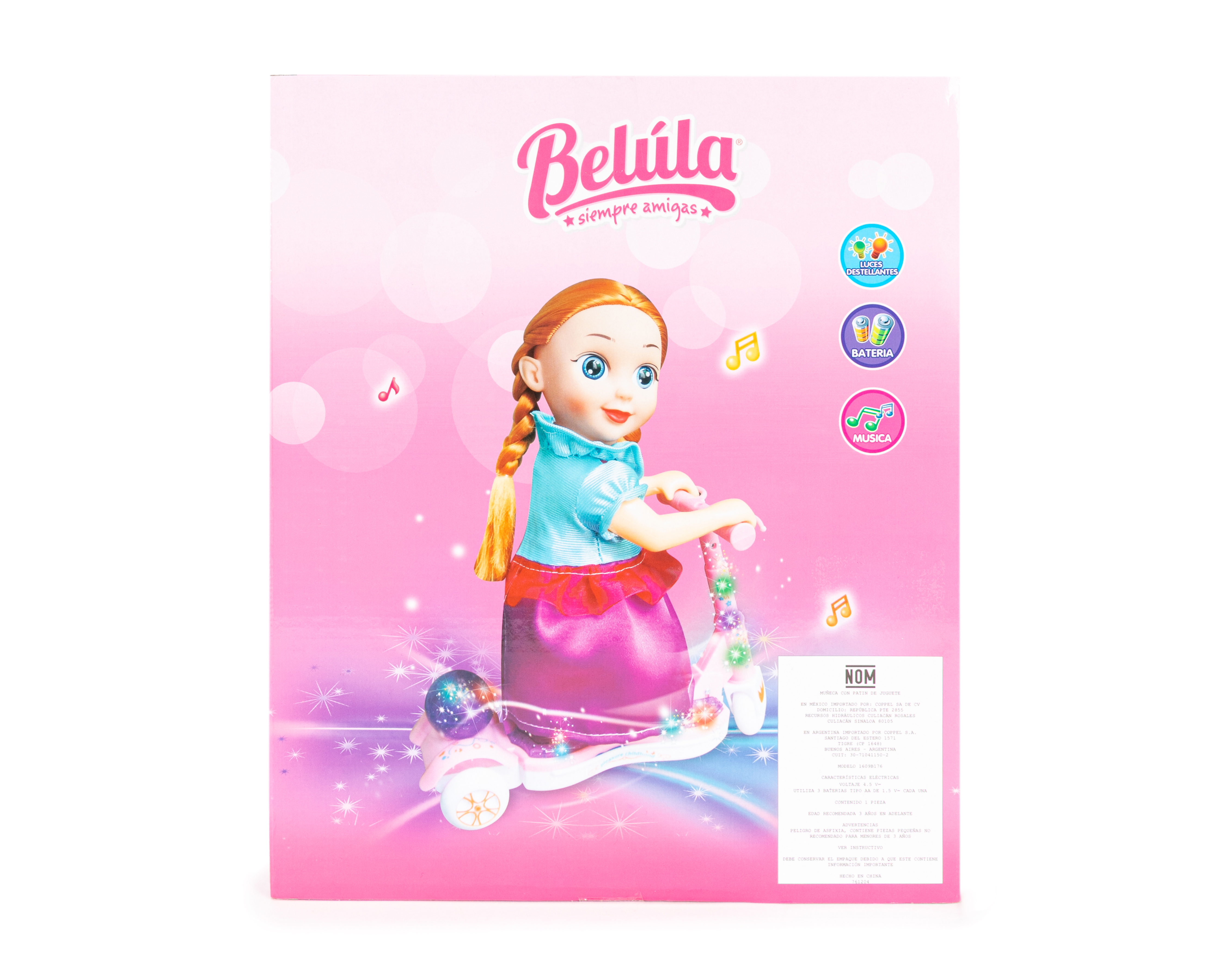 Foto 6 pulgar | Foto 5 | Muñeca Belúla con Patín Eléctrico con Luces y Sonido