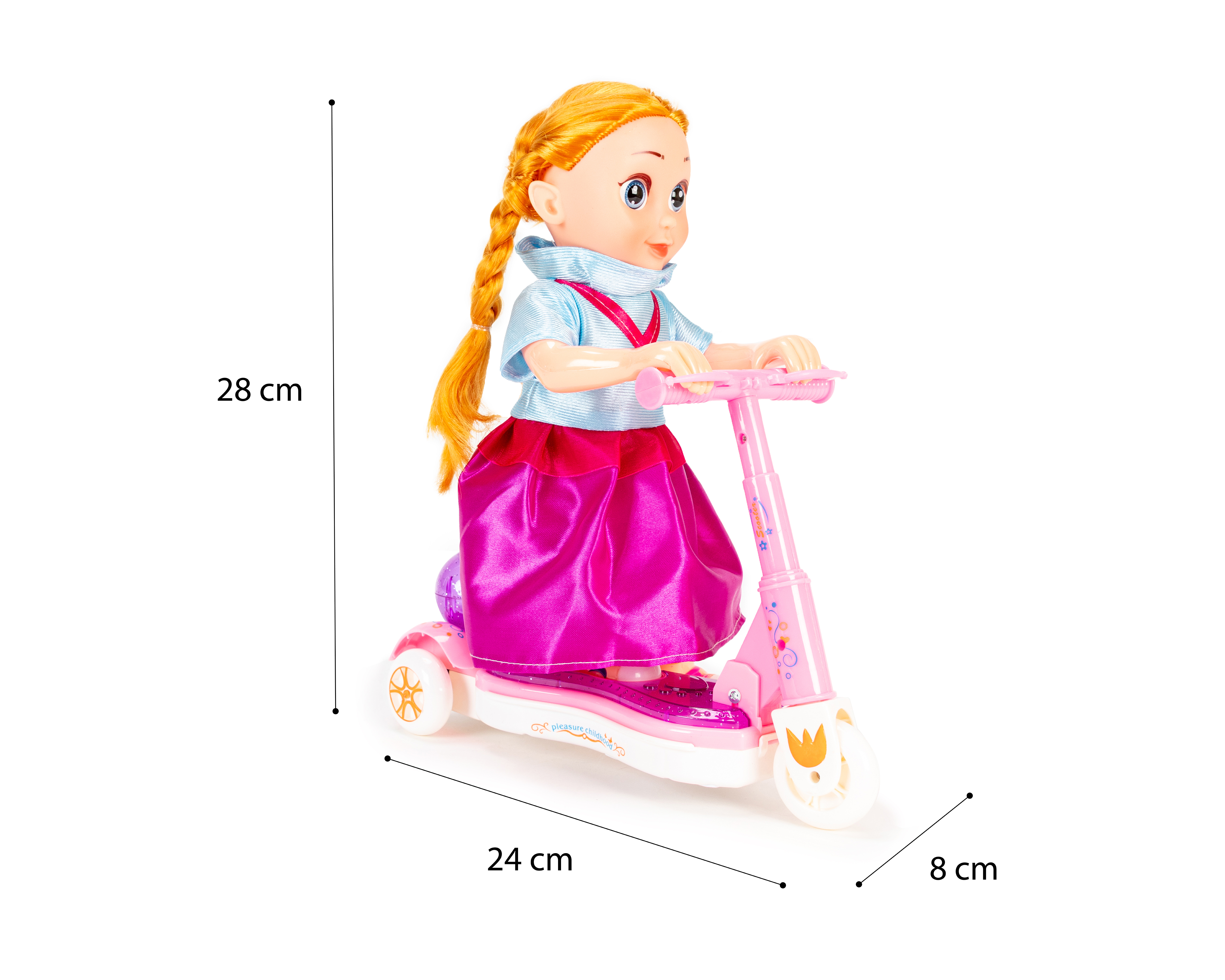 Foto 7 pulgar | Foto 6 | Muñeca Belúla con Patín Eléctrico con Luces y Sonido