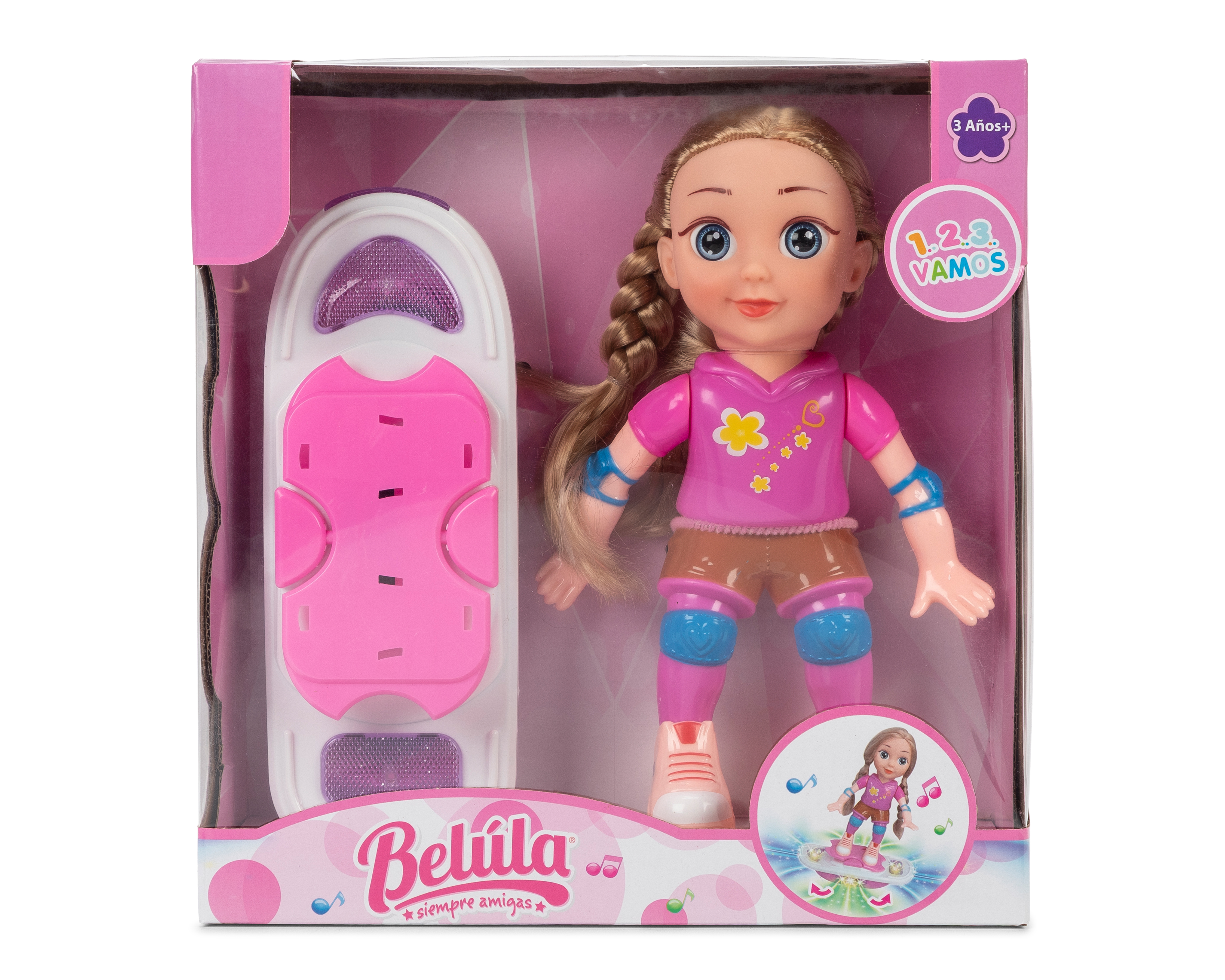Foto 5 pulgar | Foto 4 | Muñeca Belúla con Patineta Giratoria