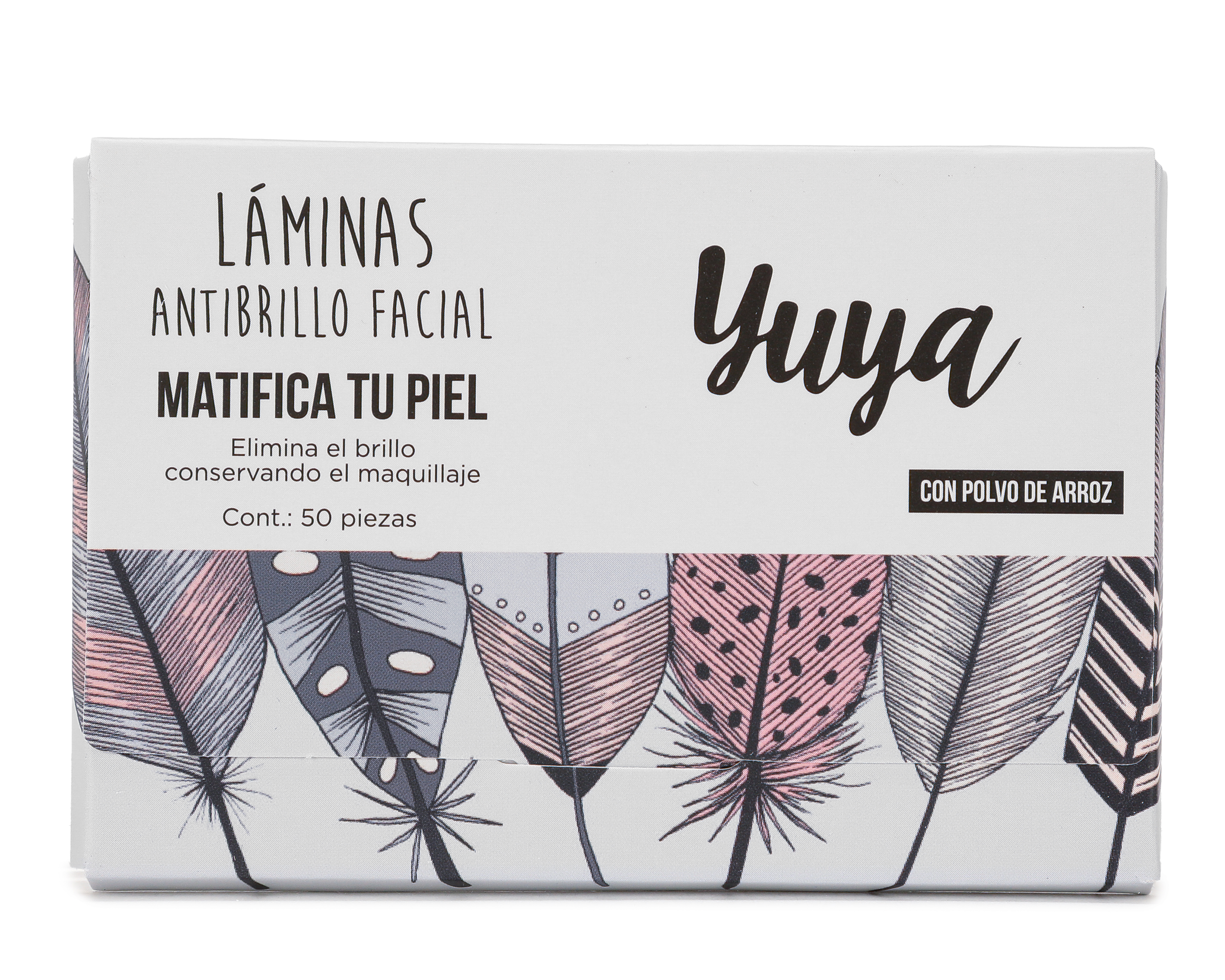 Láminas Antibrillo Facial Yuya Matificante 50 Piezas