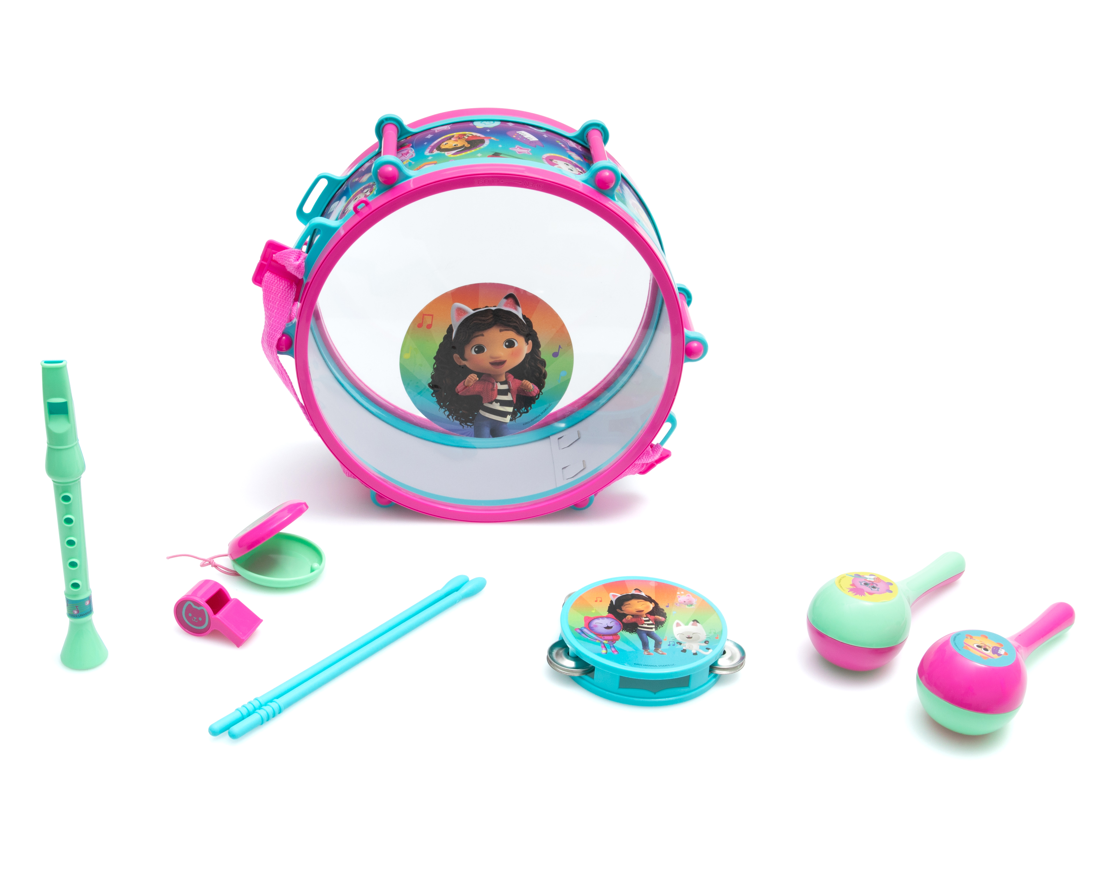 Tambor con Instrumentos Gabby's Dollhouse 9 Piezas