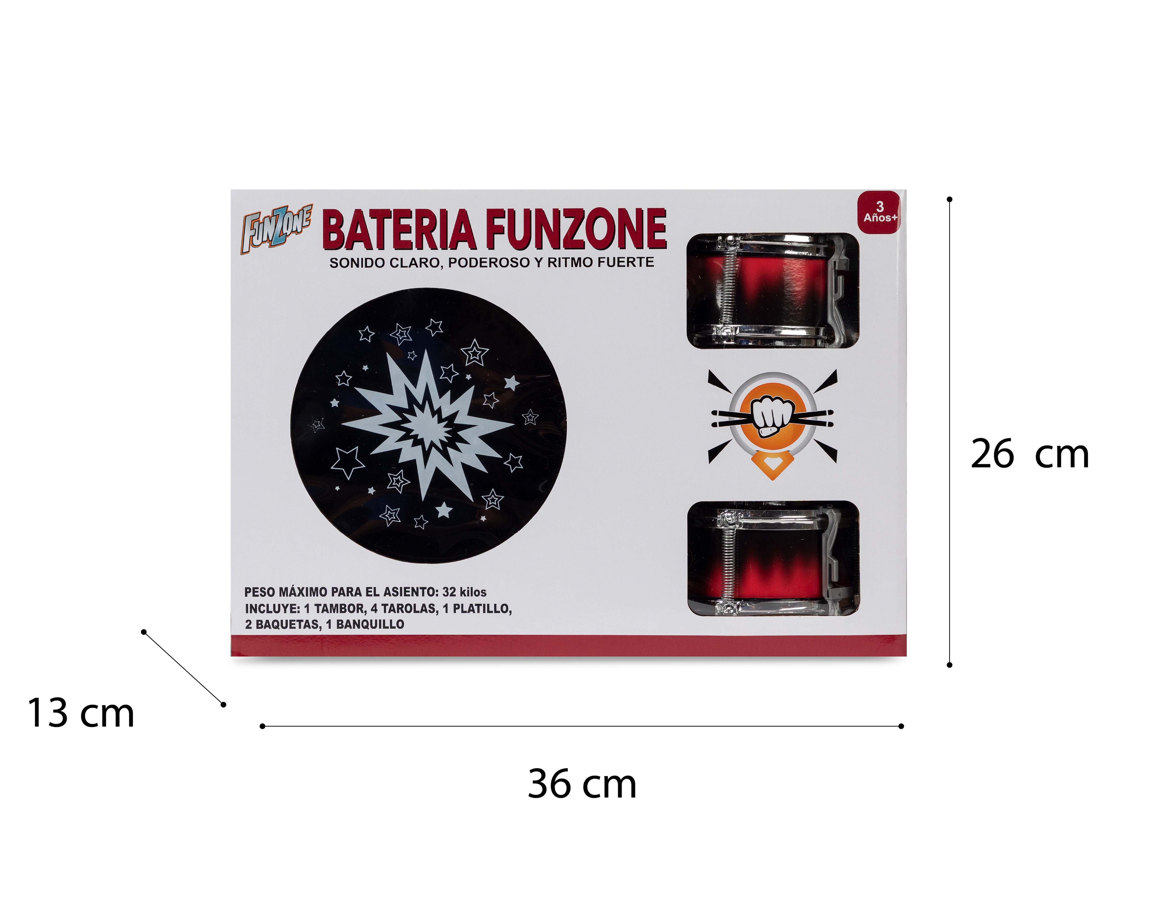 Foto 7 pulgar | Foto 6 | Batería Infantil Funzone con Accesorios