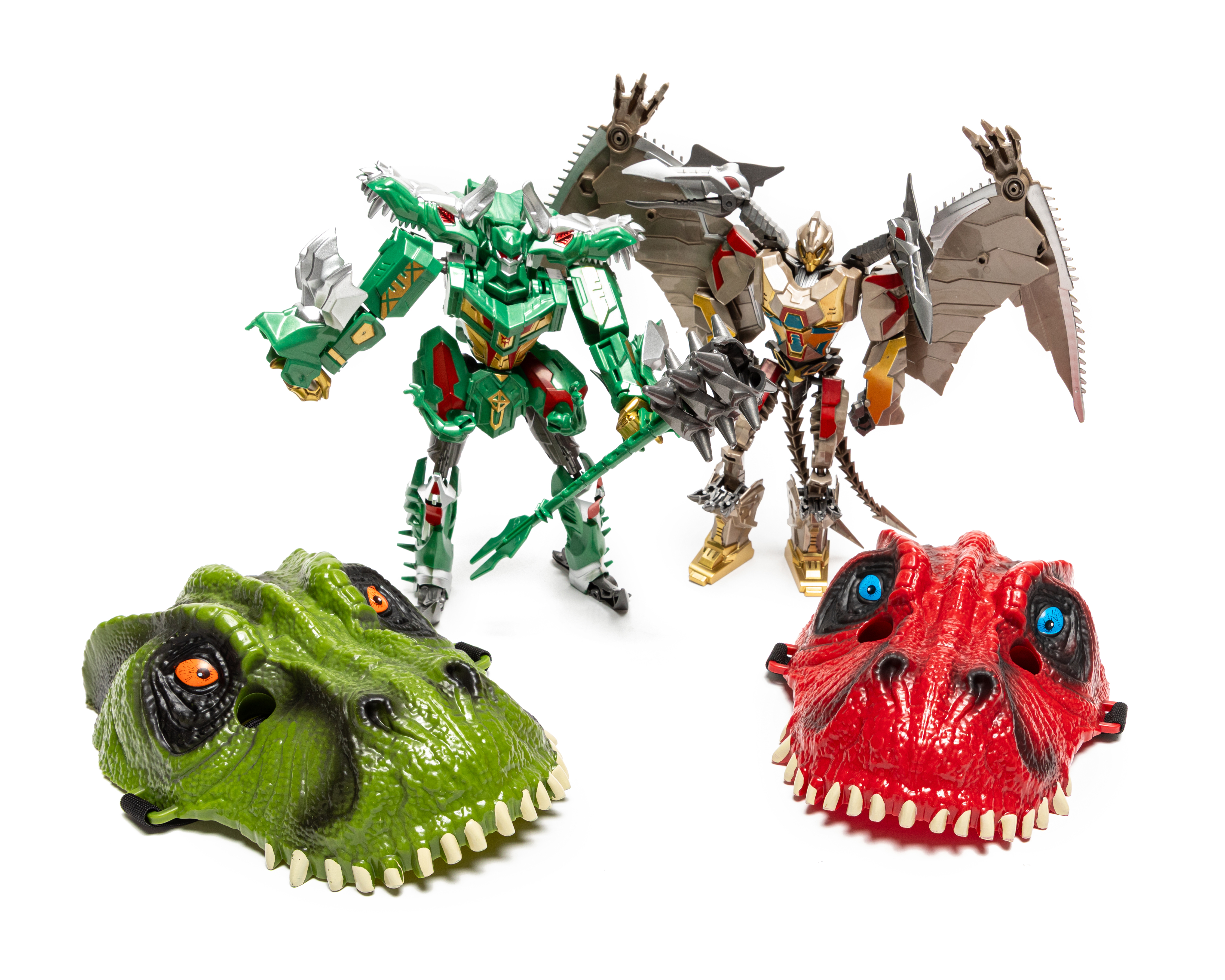 Set de Figuras y Máscaras Dino Robot Funzone con Luz y Sonido